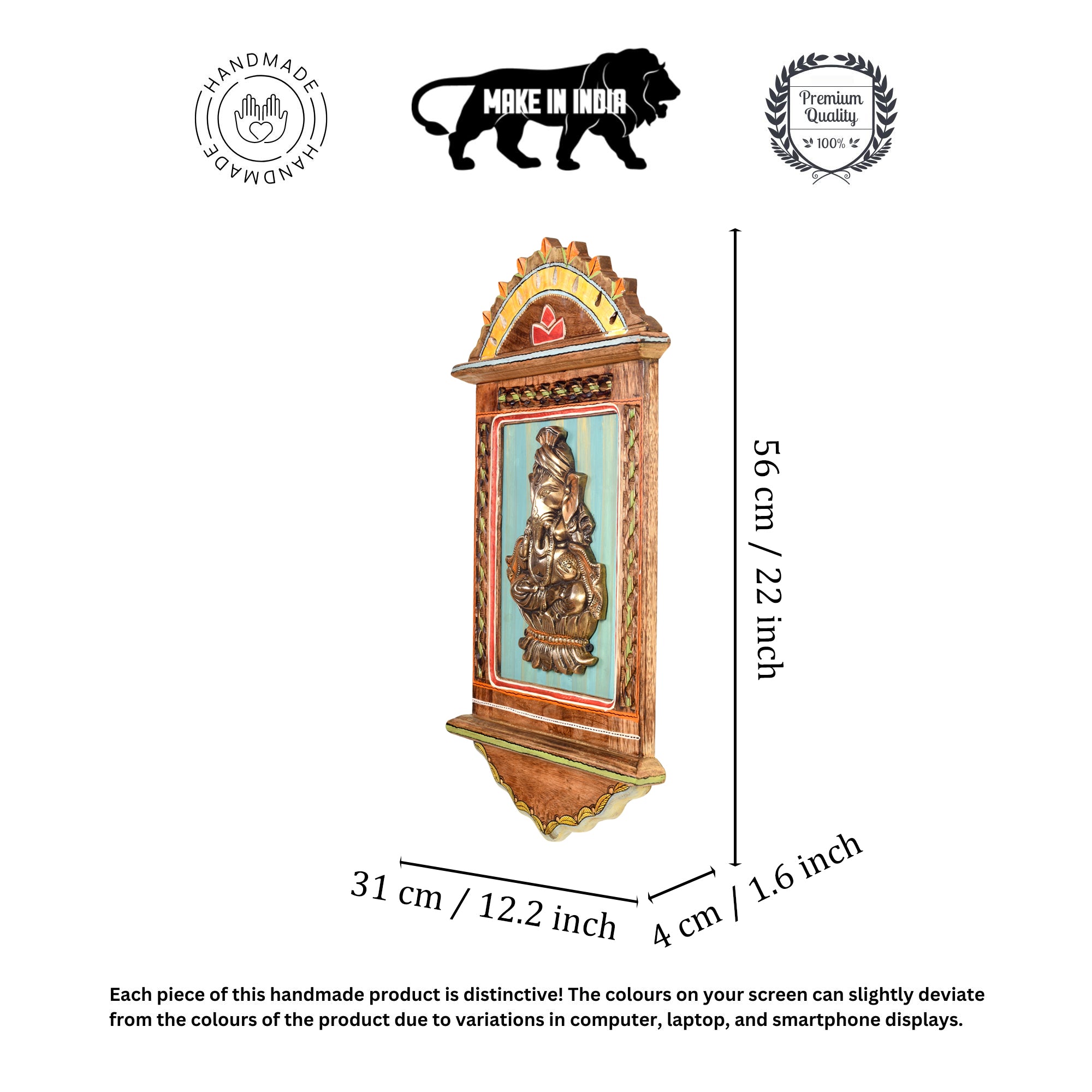 Avighna Wall décor frame with divine Ganesha Majestically set on a beautiful frame