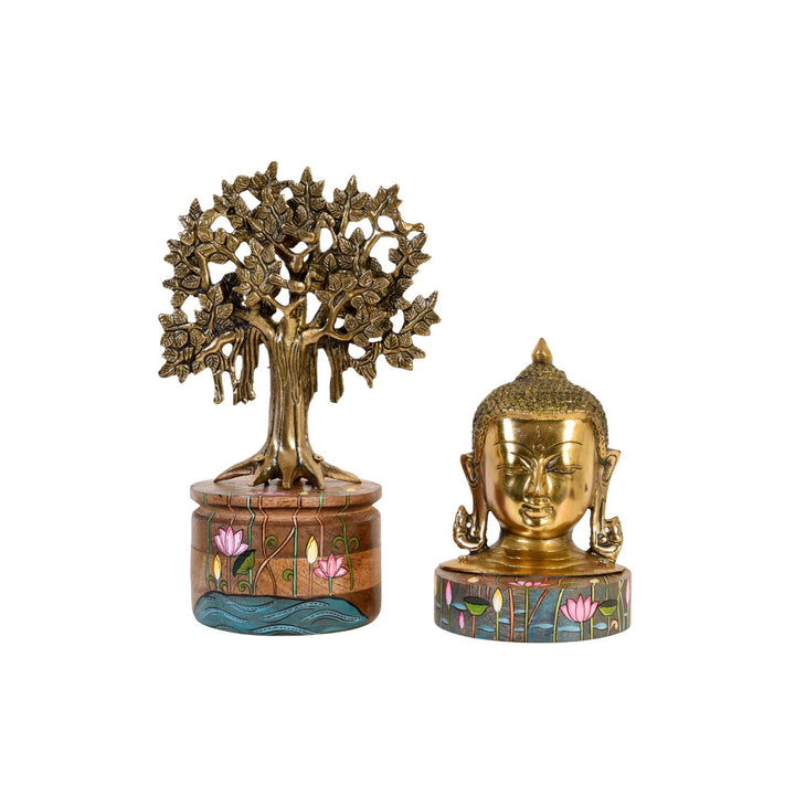 Bodhi Buddha & Kalpavriksha Tree Set