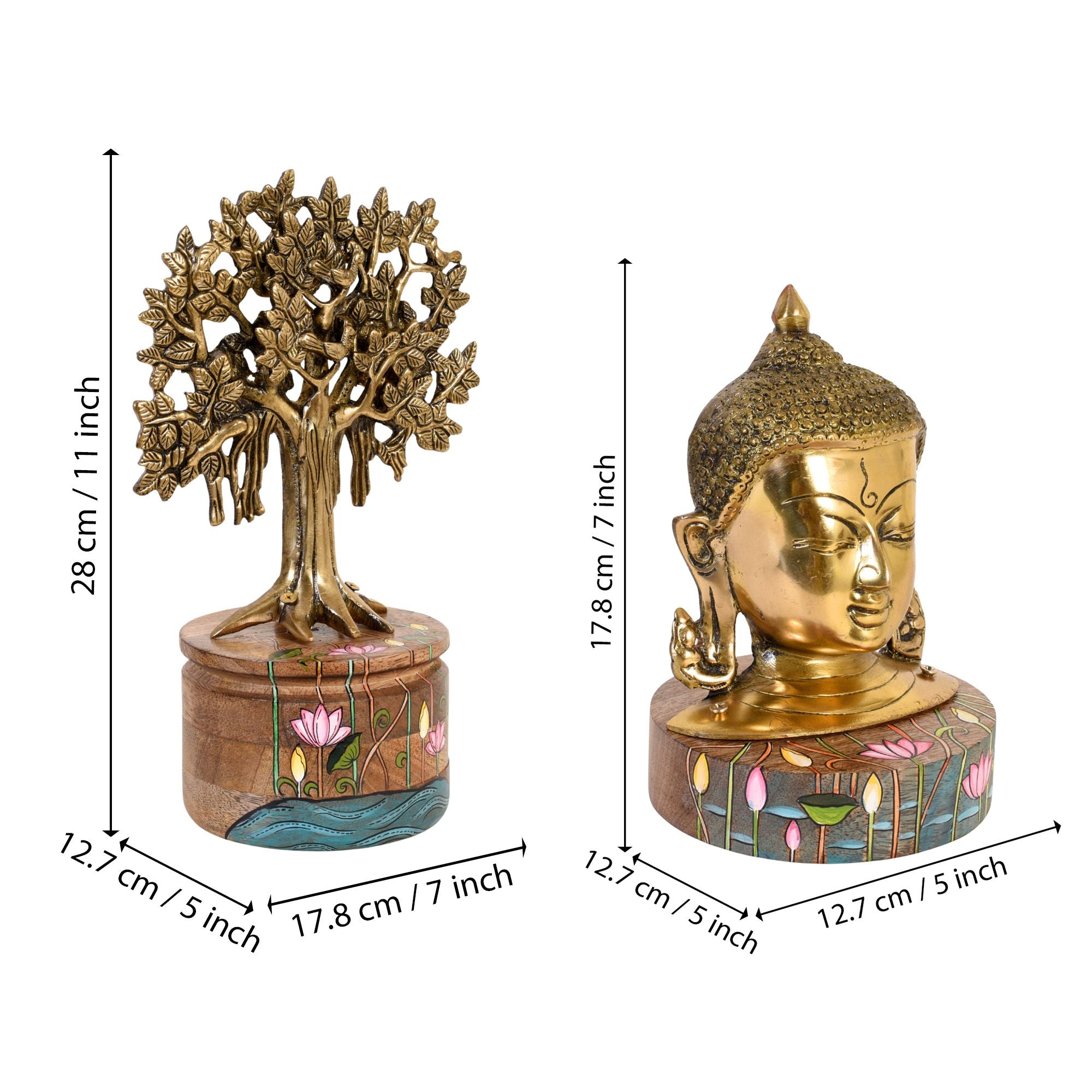 Bodhi Buddha & Kalpavriksha Tree Set