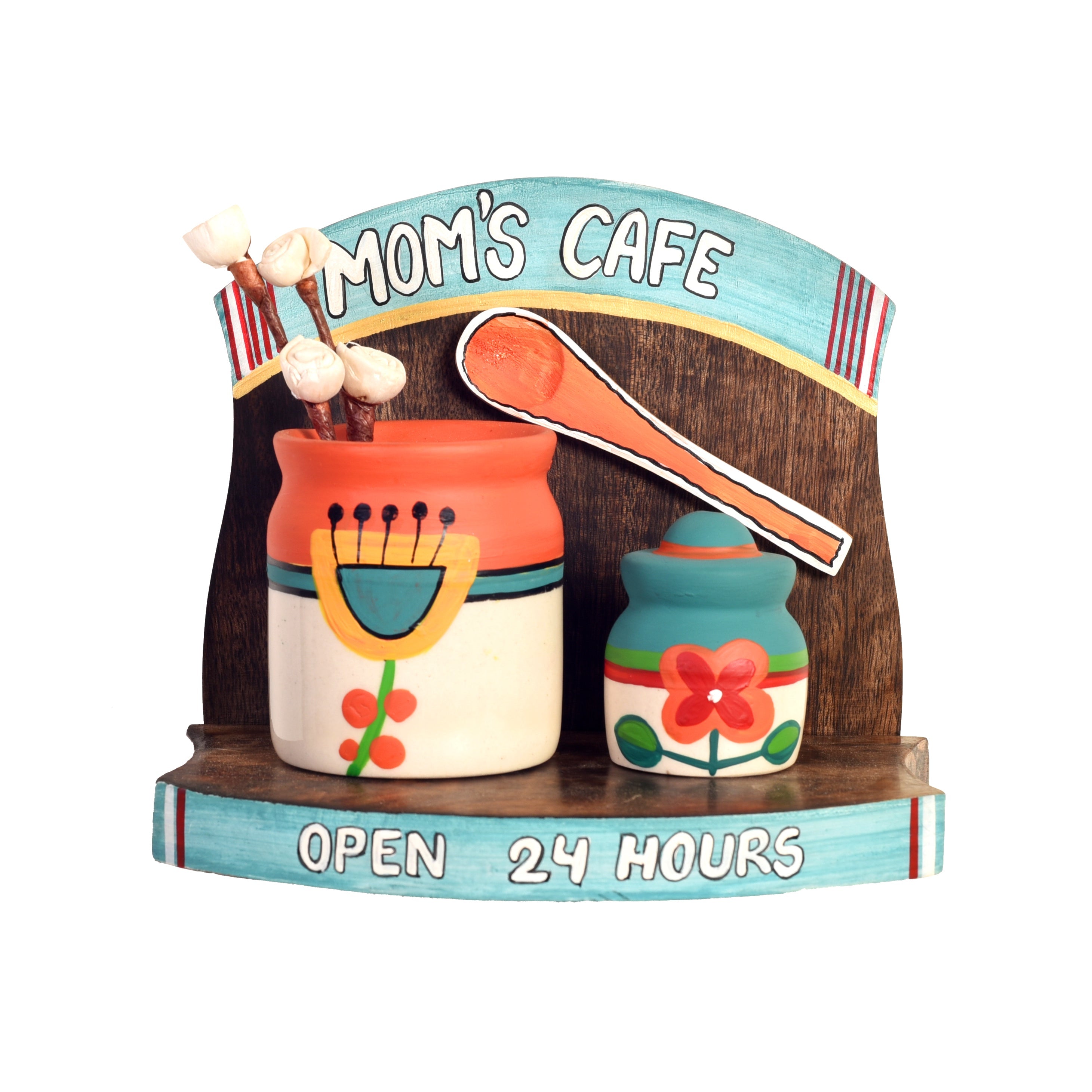 Mom's Café Dining Room wall Décor ensamble with hand painted pots