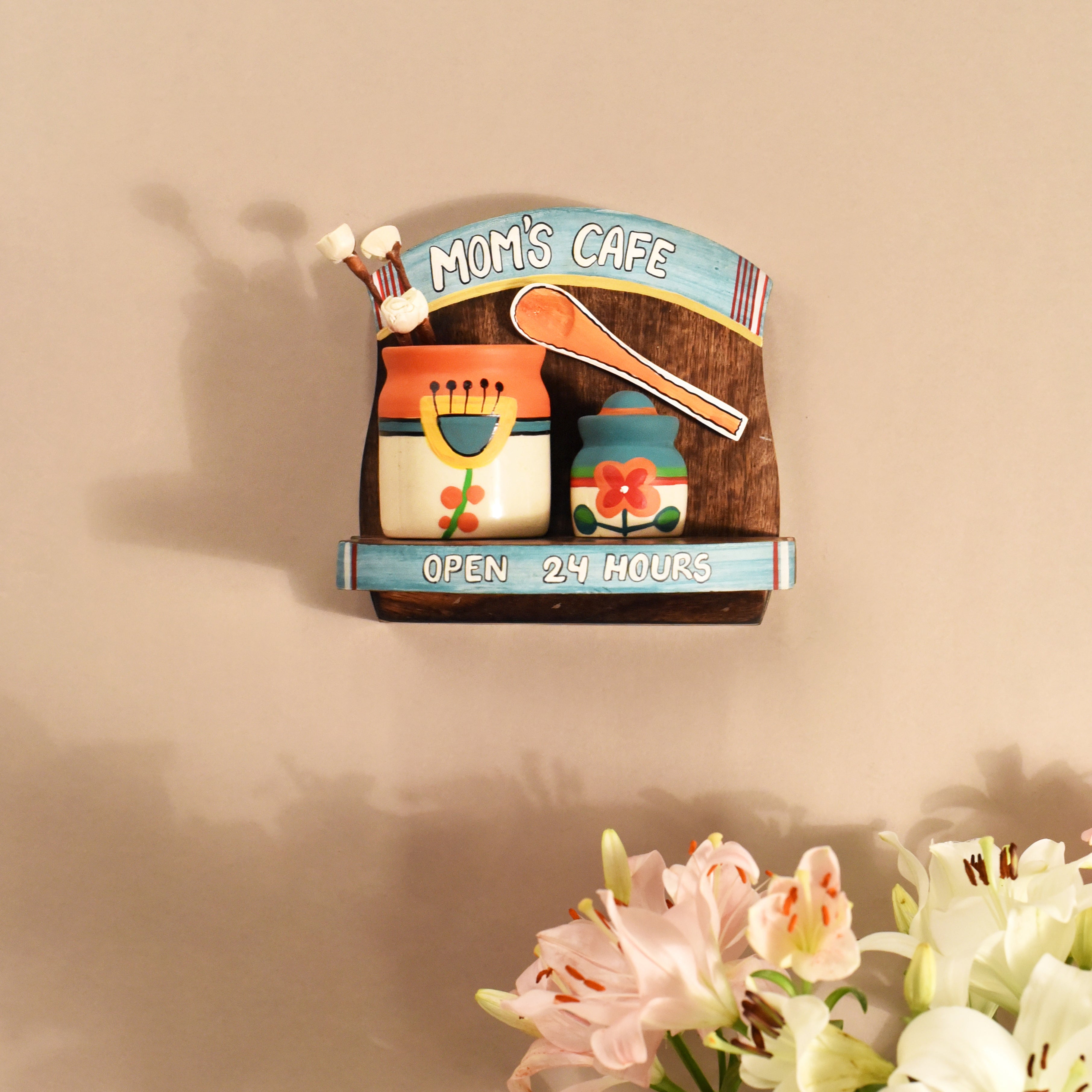 Mom's Café Dining Room wall Décor ensamble with hand painted pots