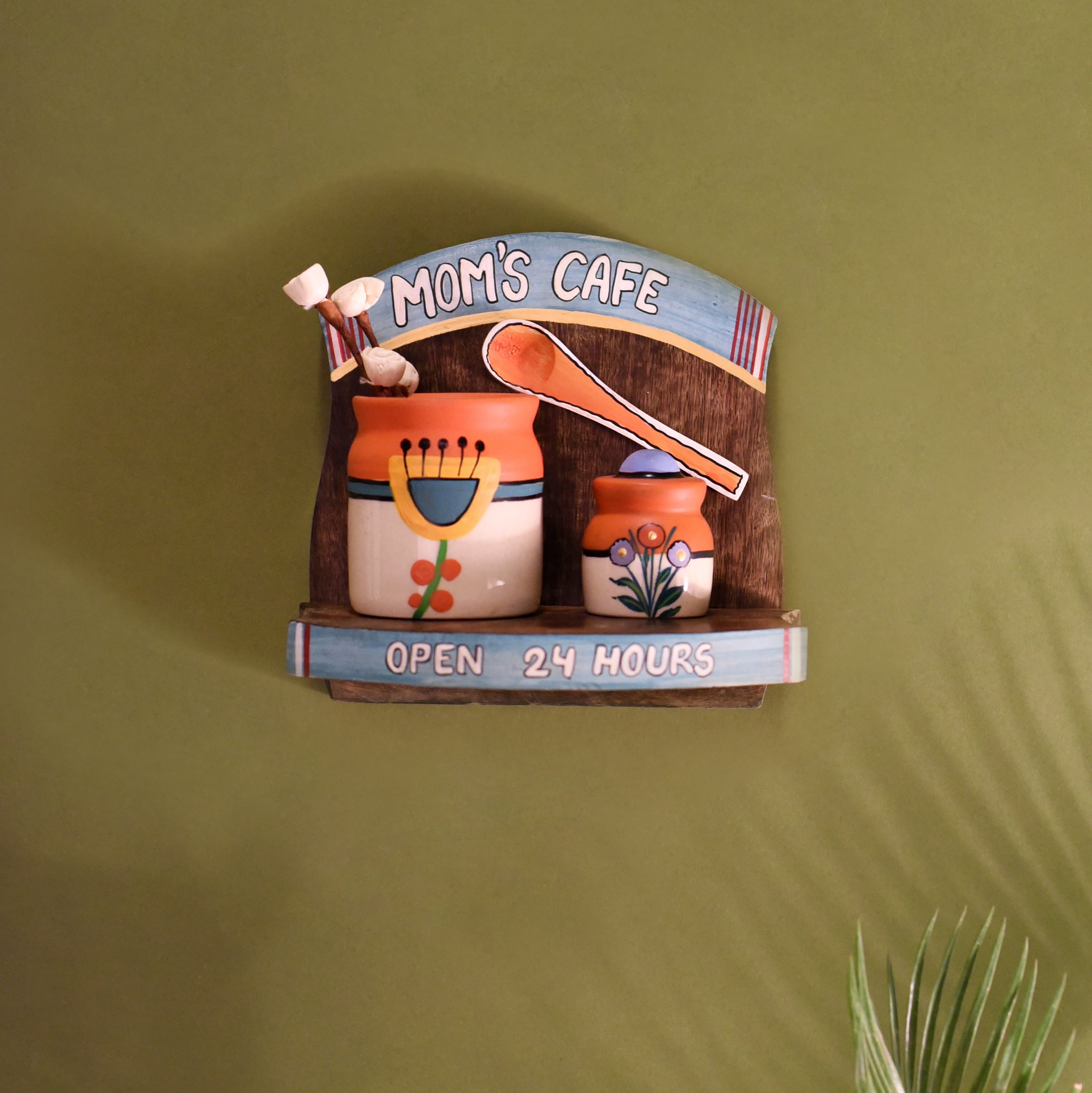 Mom's Café Dining Room wall Décor ensamble with hand painted pots