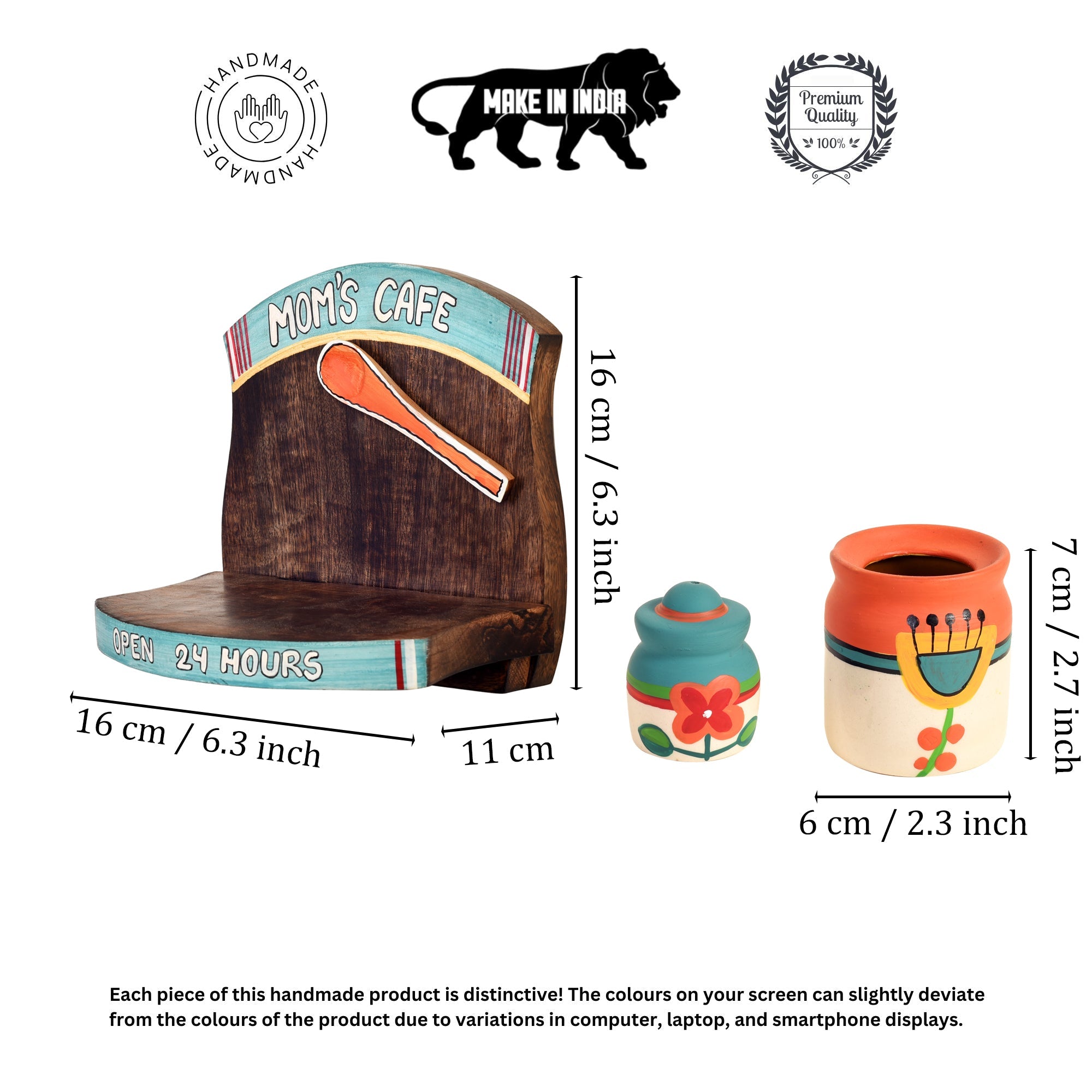 Mom's Café Dining Room wall Décor ensamble with hand painted pots