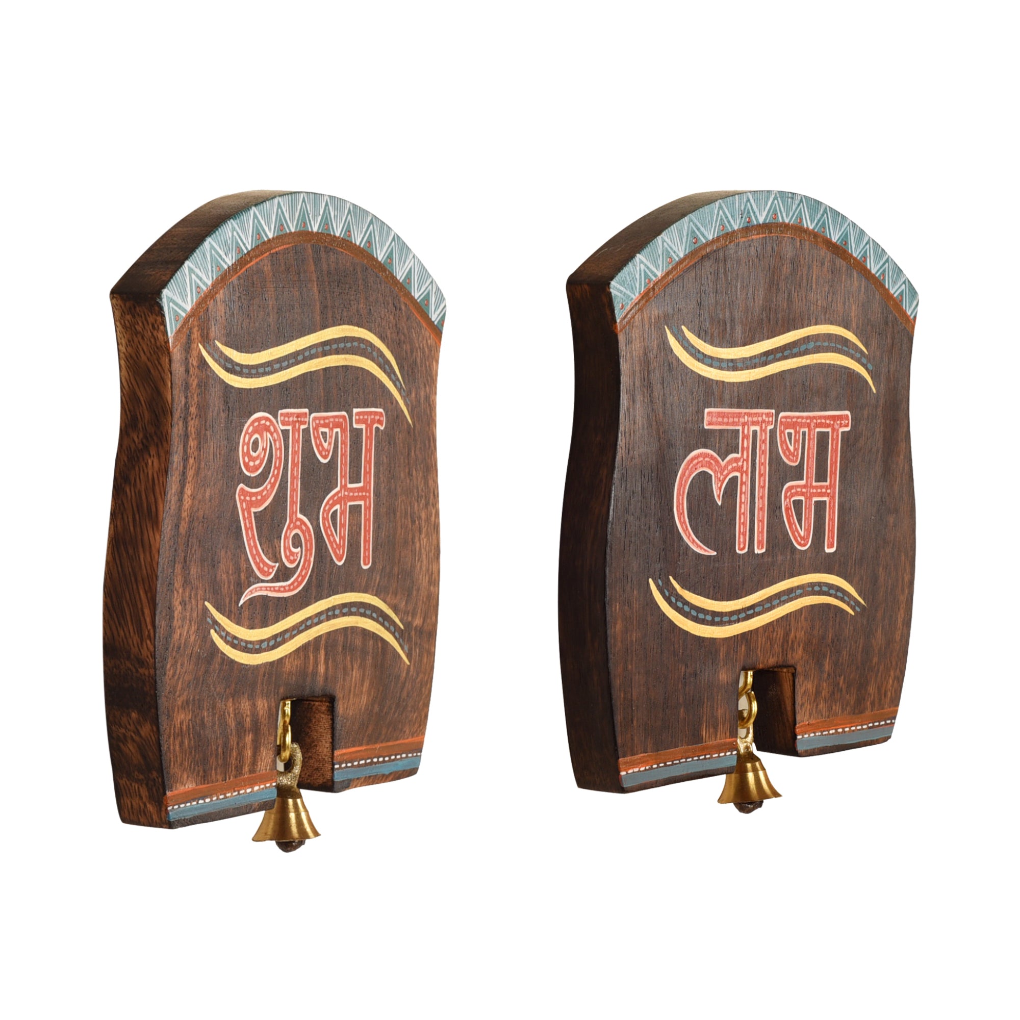 Handcrafted Auspicious Wall Decor Panels (7x0.5x7)