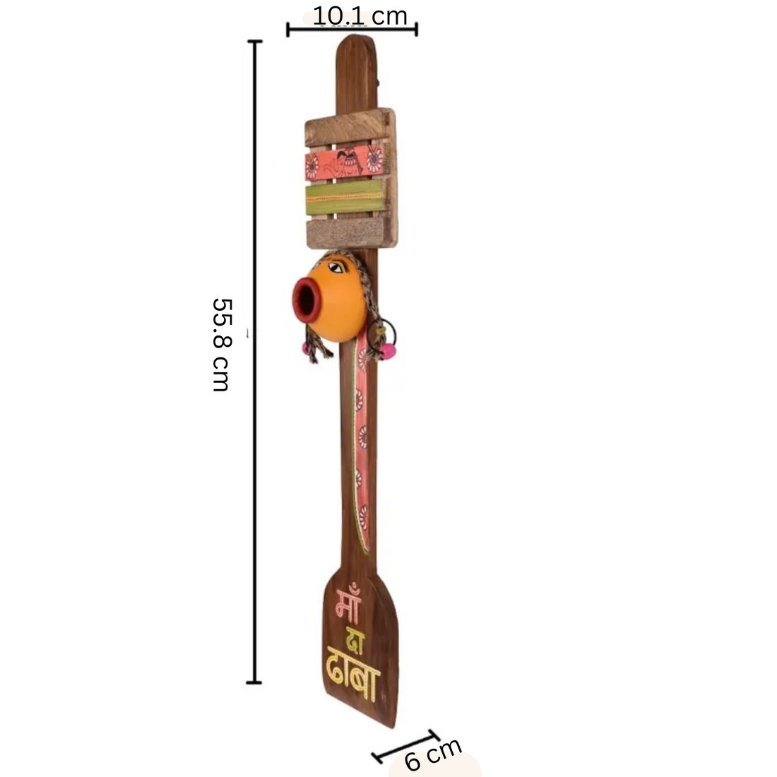 Kitchen Decor "Maa ka Dhaba" Handcrafted in Wood (4x2.5x22)