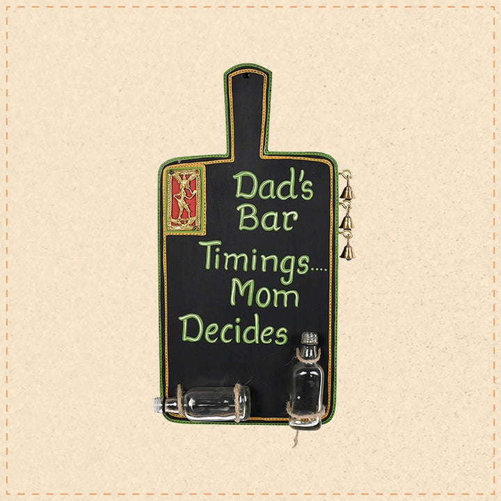 Dad's Bar Handcrafted in Wood (9x2x17)