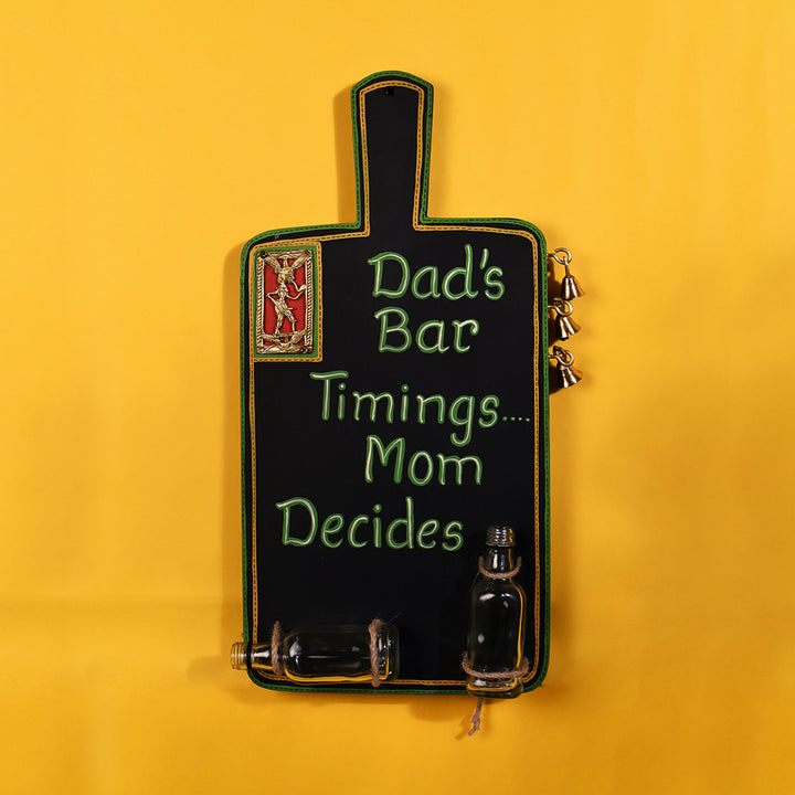 "Dad's Bar" Handcrafted in Wood (9x2x17)