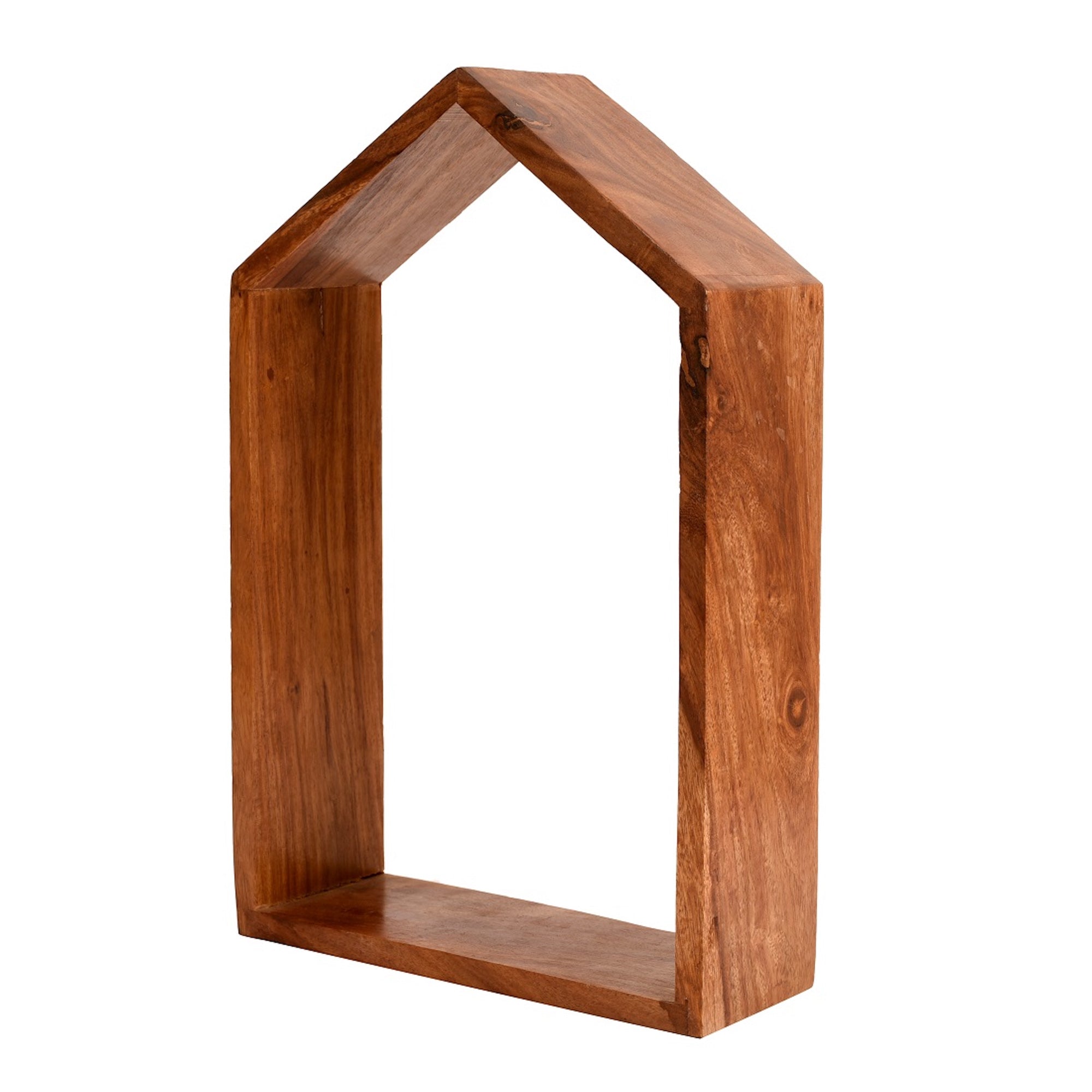 Wall Decor Wooden Shelf with 2 Pots Warli (7.5x2.6x11.5)