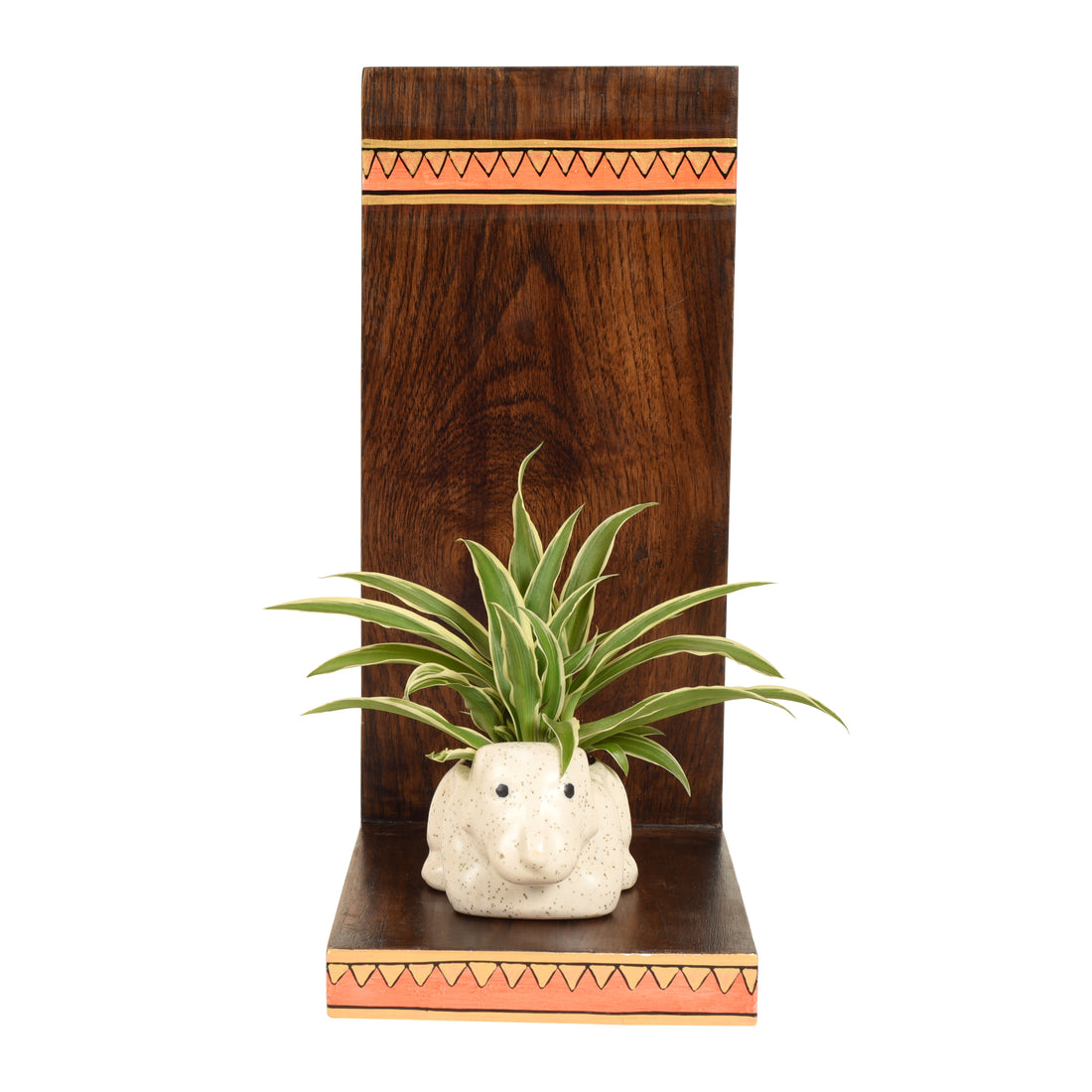 Puppy Wall Decor Shelf with Ceramic Pot (5x7x11)