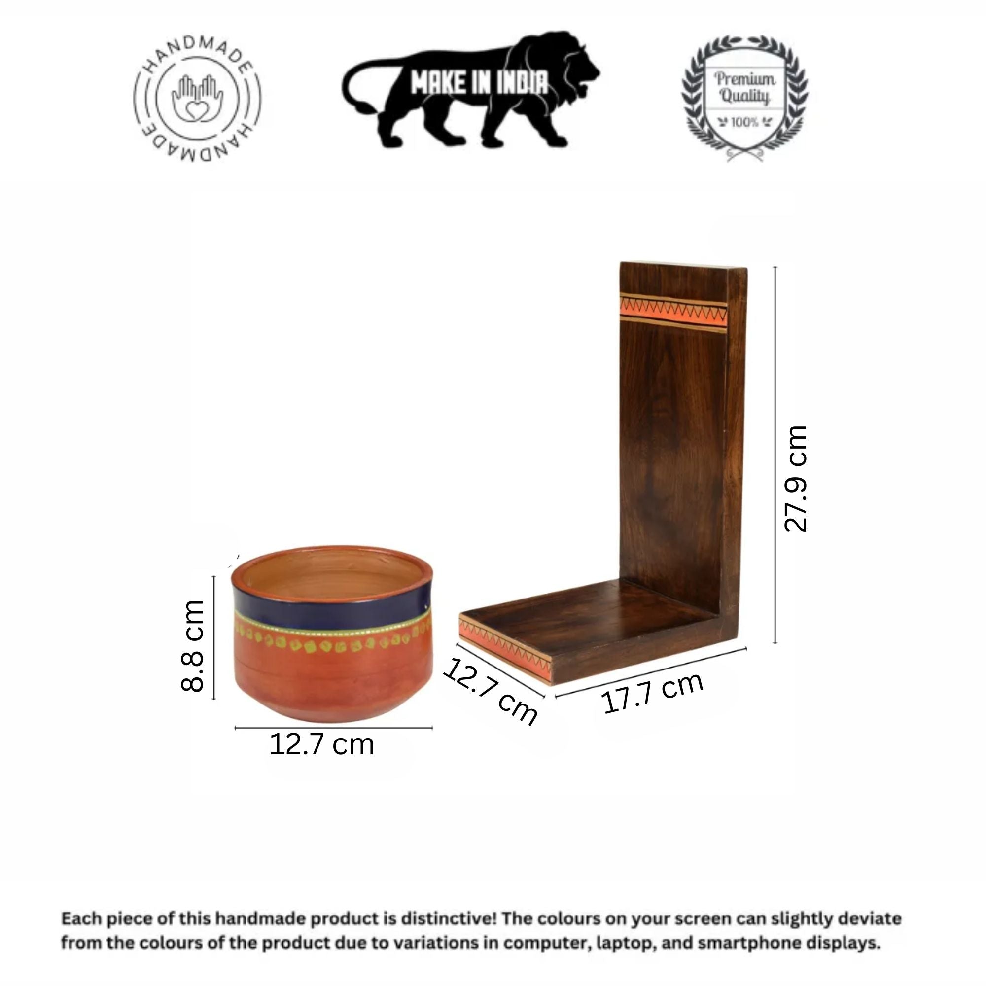 Asmi Earthen Planter with Wall Decor Shelf (5x7x11)