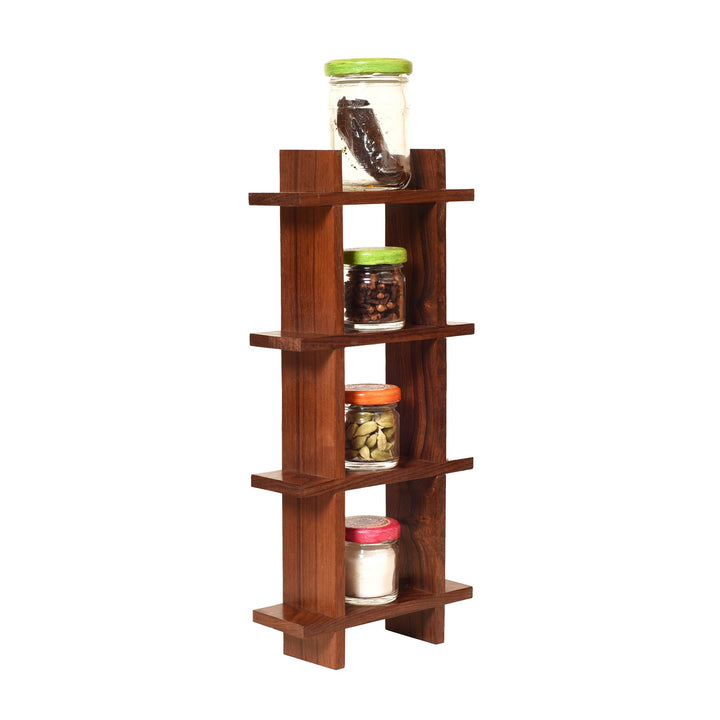 Wall Decor Ladder & 4 Spice Jars (13x2x6)