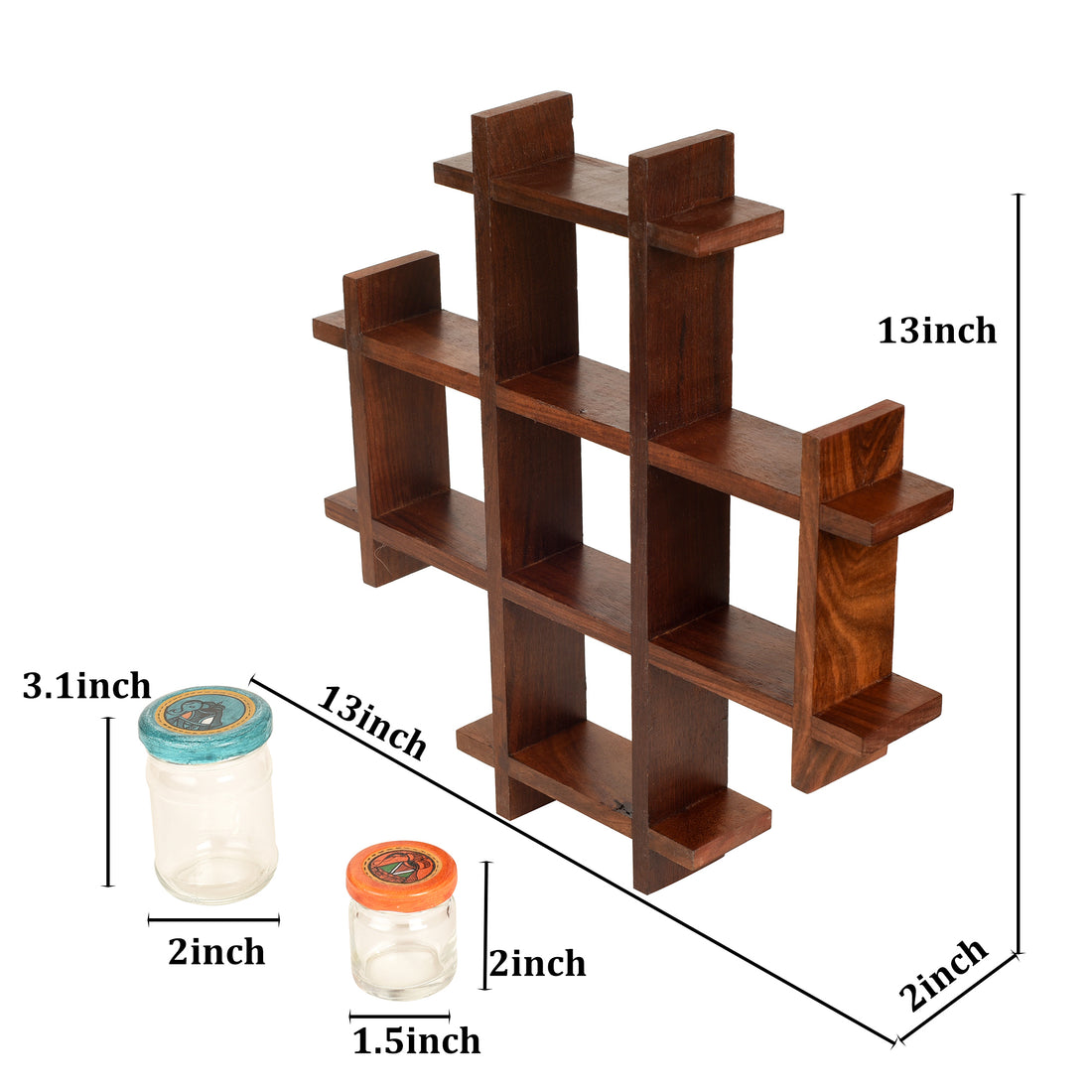 Spices Organizer For Wall Set Of 8 (13x2x13)