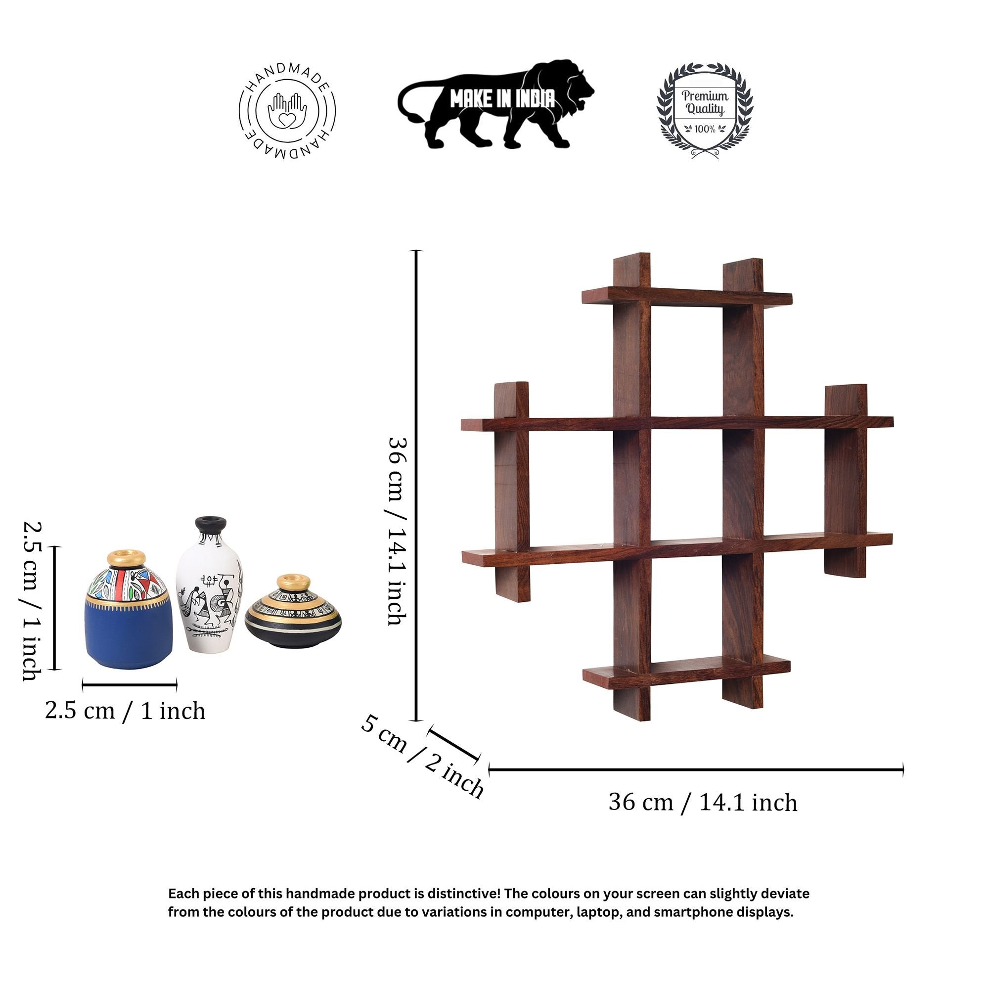 Rainbow Bliss Wall Ladder with Multicolor Pots S08