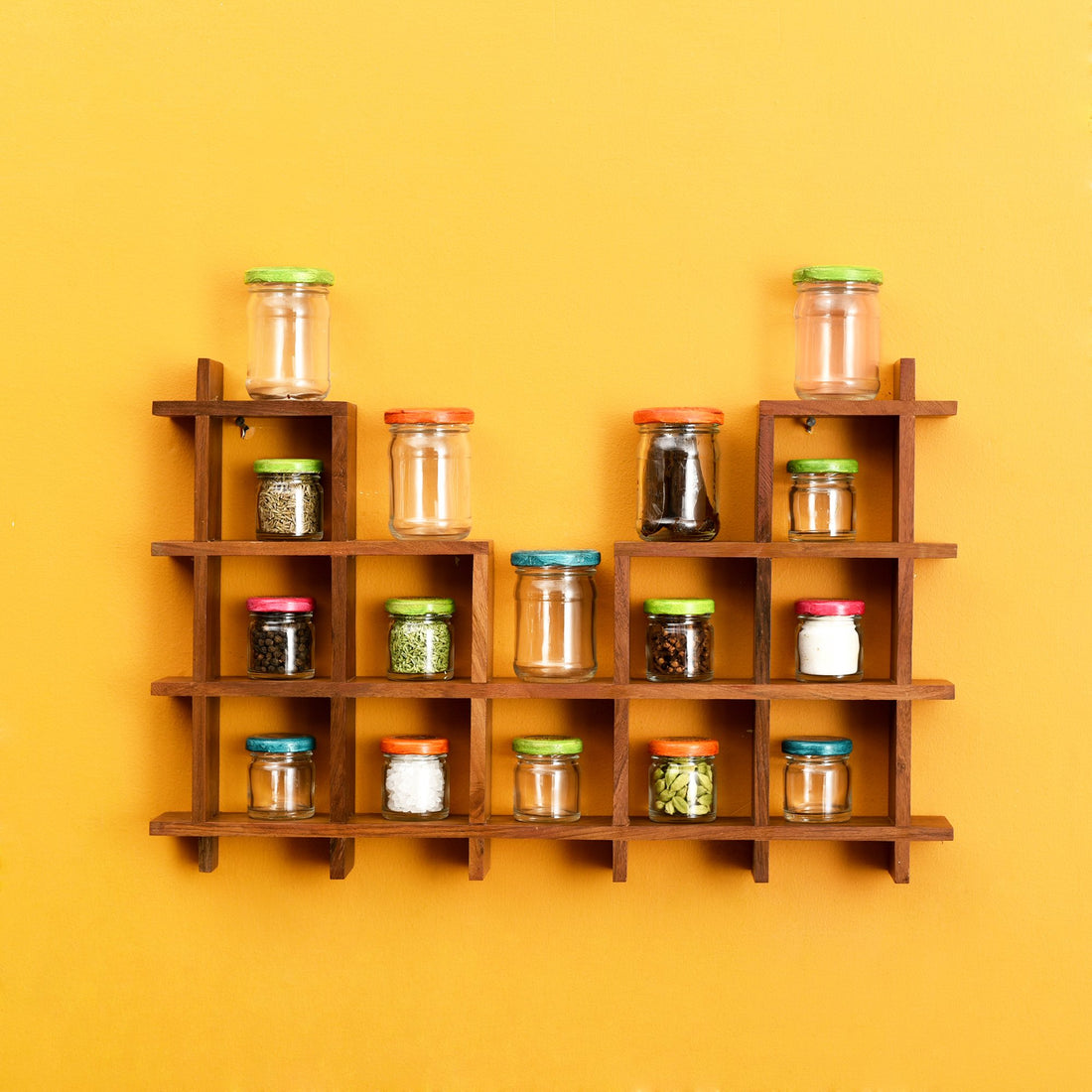 Spices Organiser For Wall Set Of 16 (20x2x13)