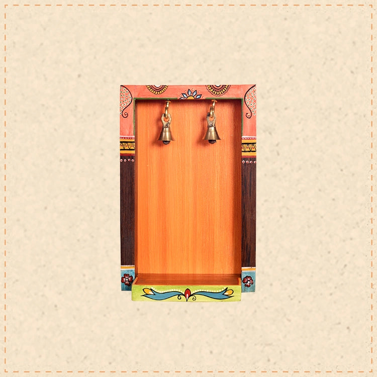 Traditional Motif Wooden Bell Wall Décor Frame