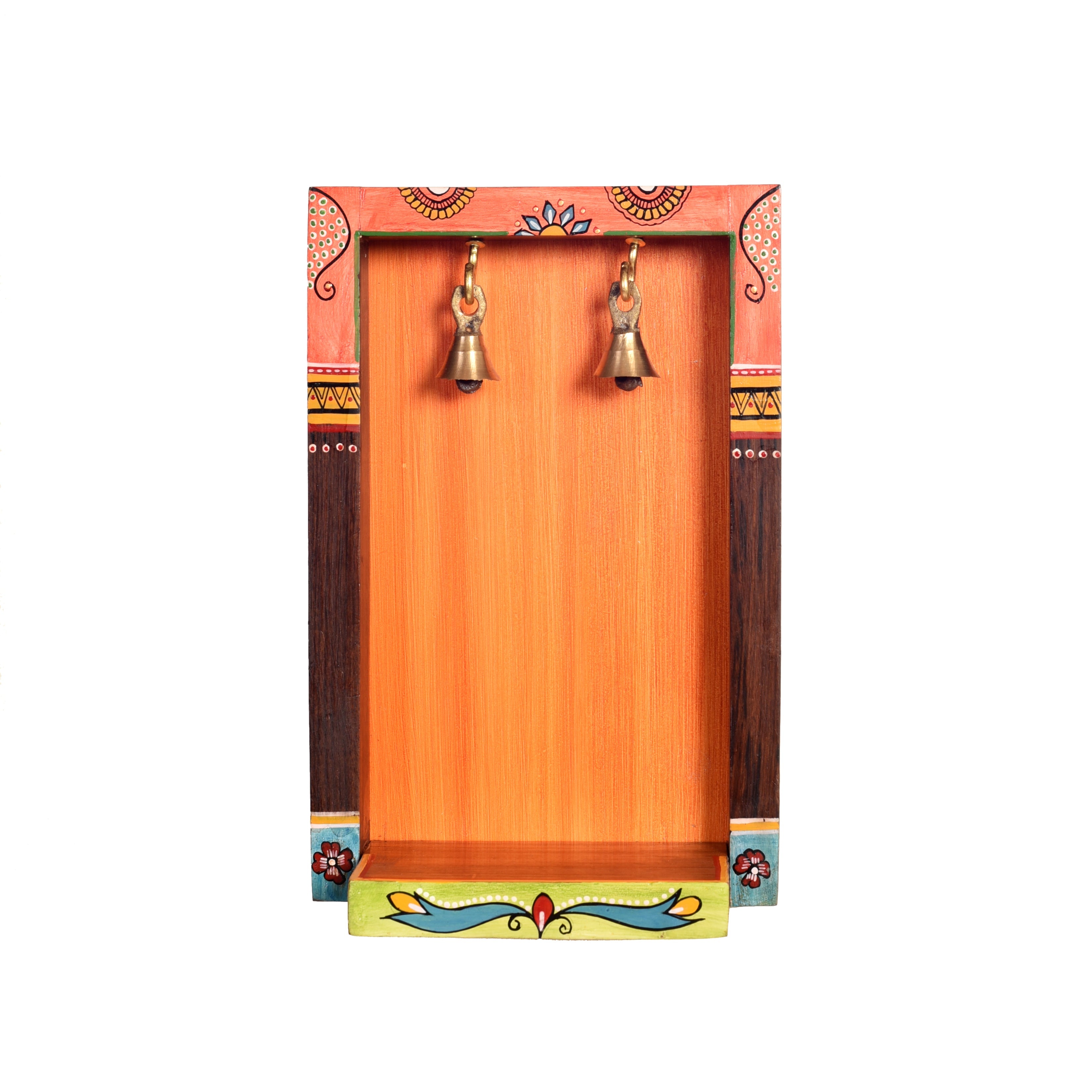 Traditional Motif Wooden Bell Wall Décor Frame