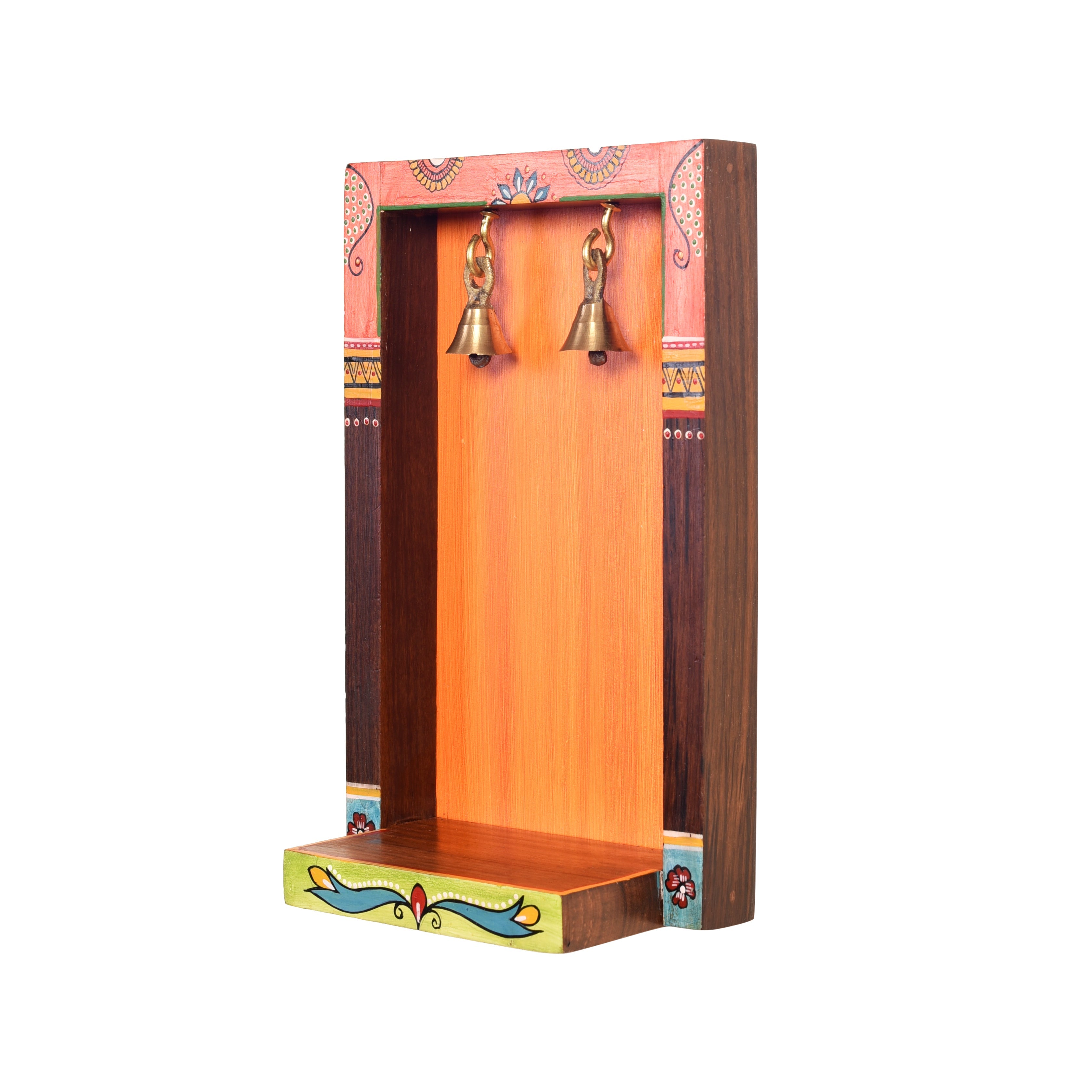 Traditional Motif Wooden Bell Wall Décor Frame