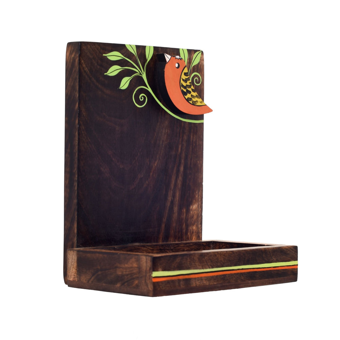 Birdsong Hand-Painted Wall Shelf
