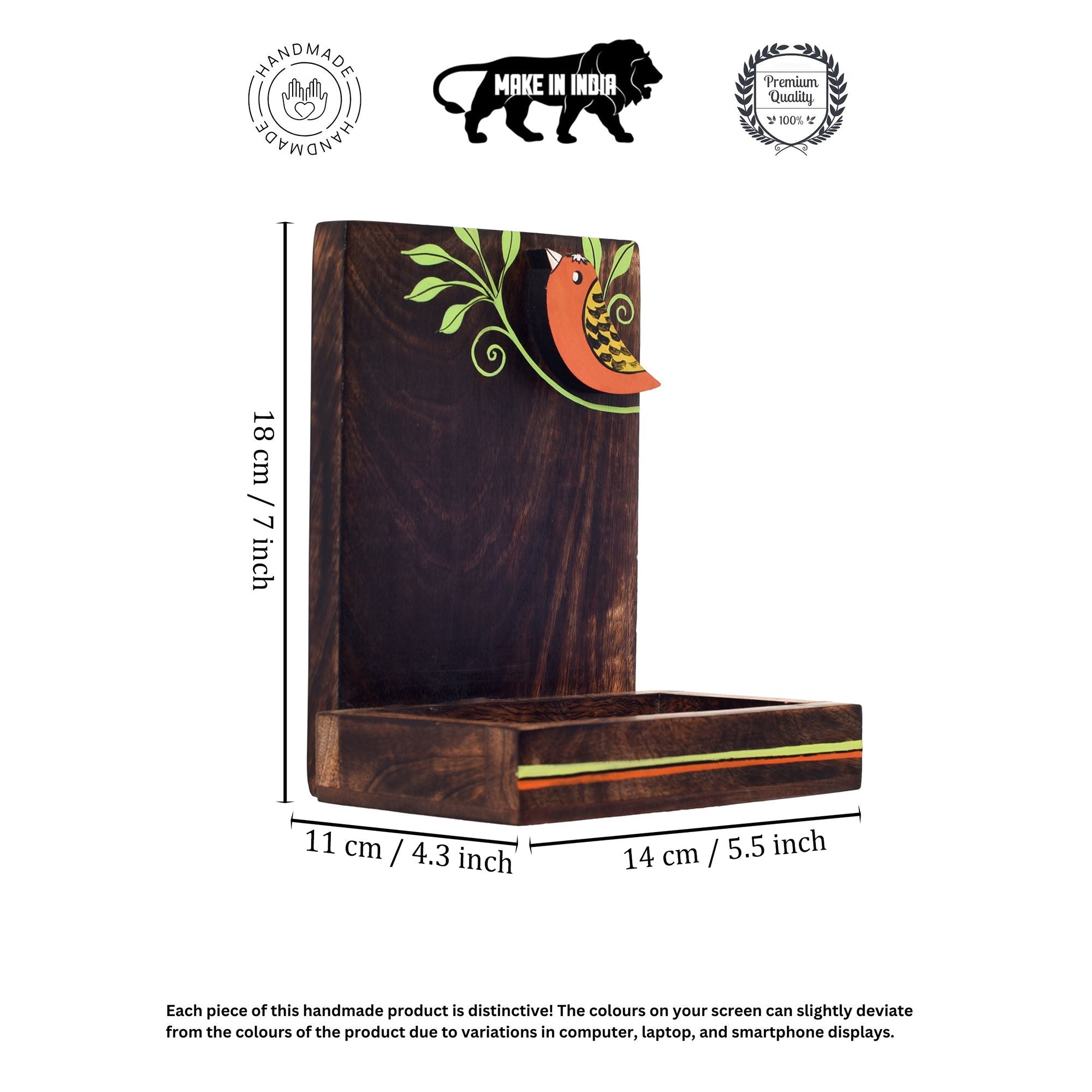 Birdsong Hand-Painted Wall Shelf