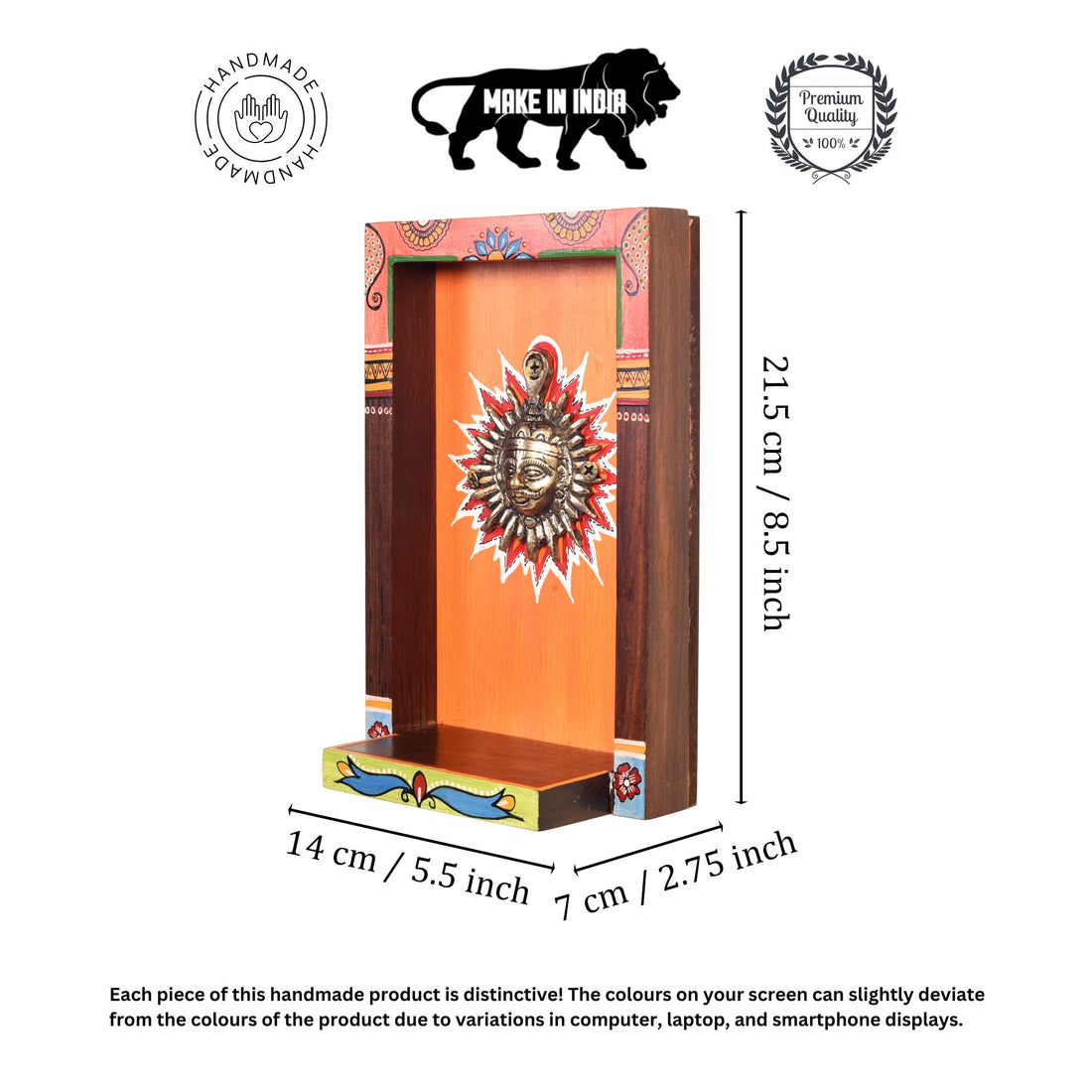 Divya Wall décor frame with beautiful Brass Sculpture of Surya Dev