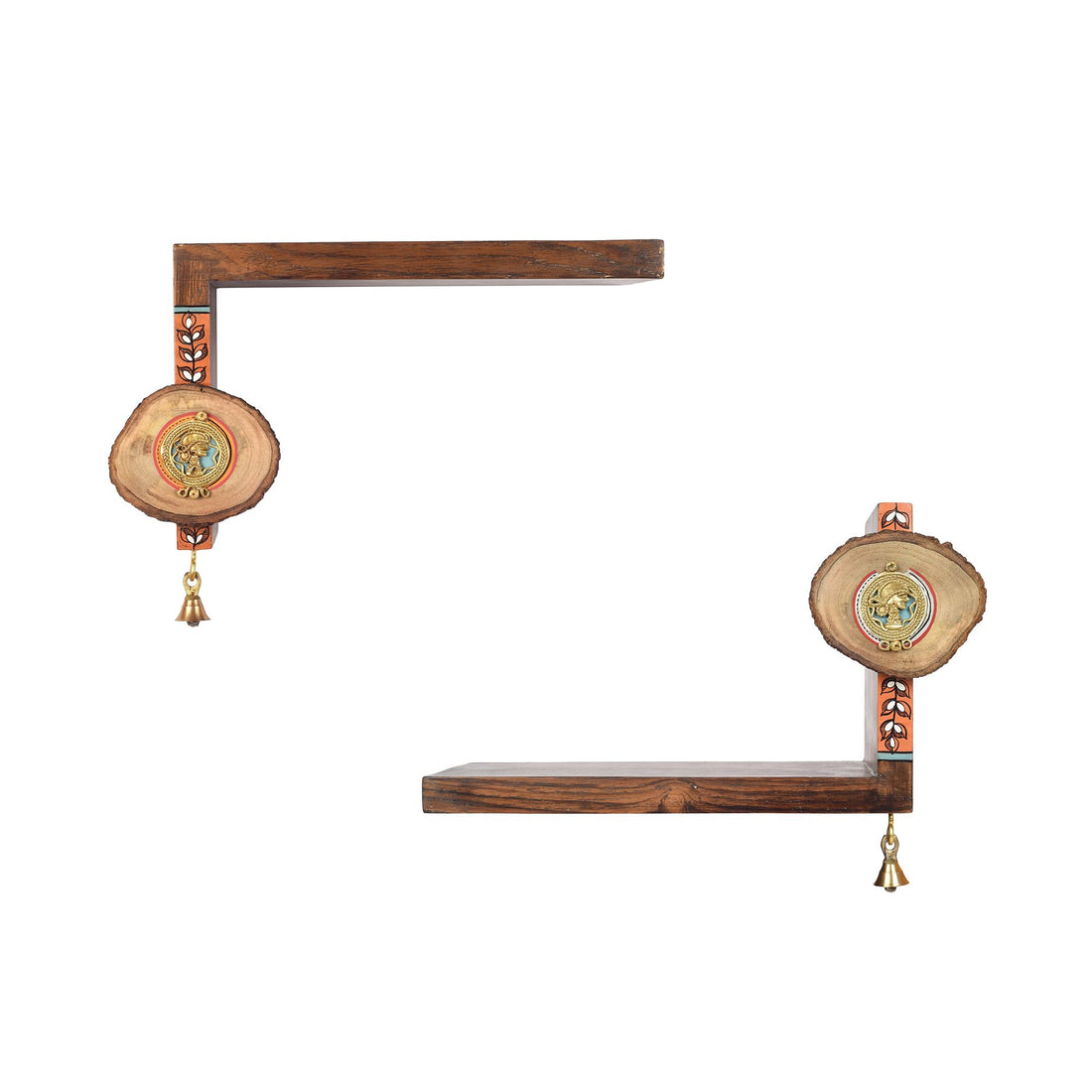 The tribal Angle Wall Display Shelf Set of 2