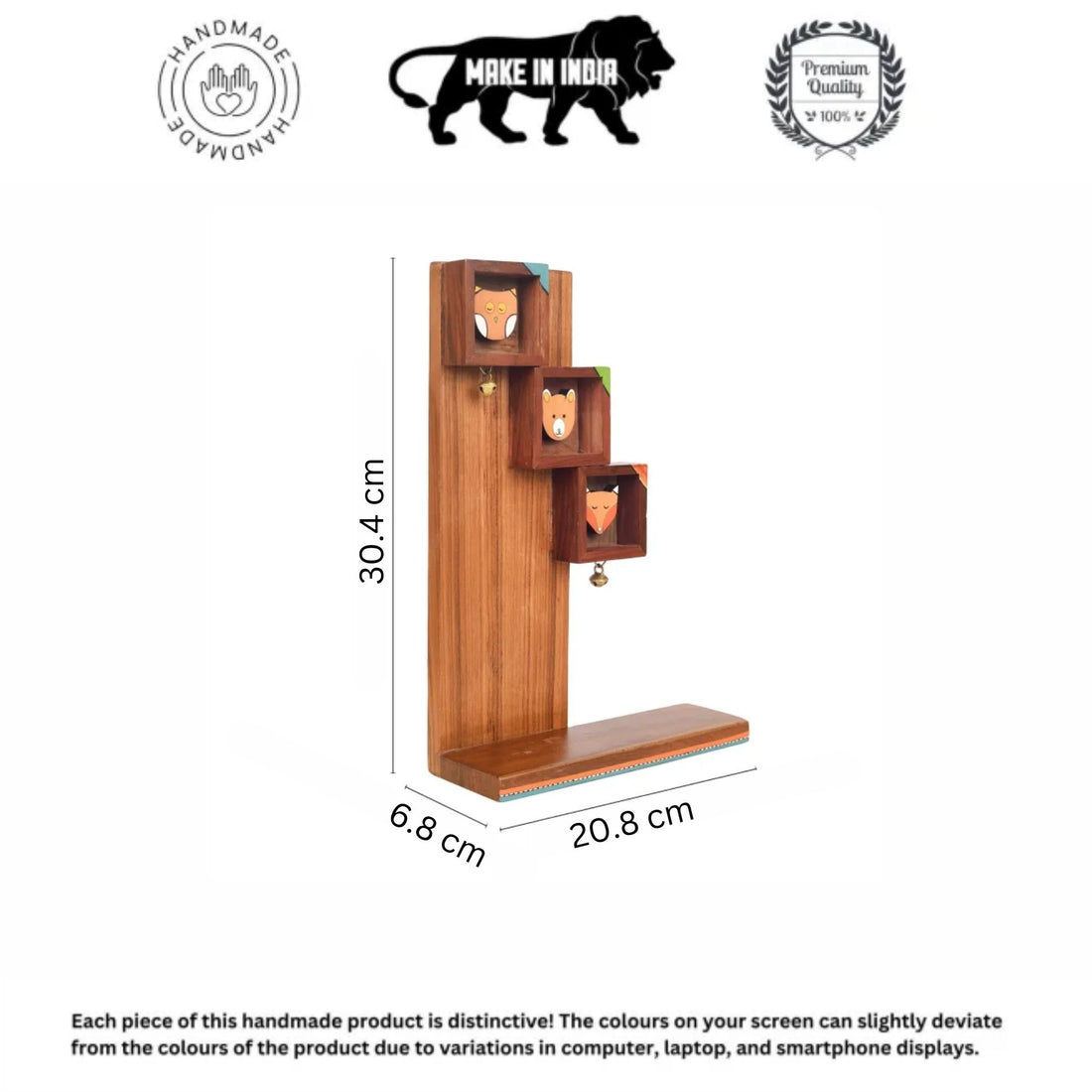 Animals Handcrafted Hanging Wall Dislay Shelf