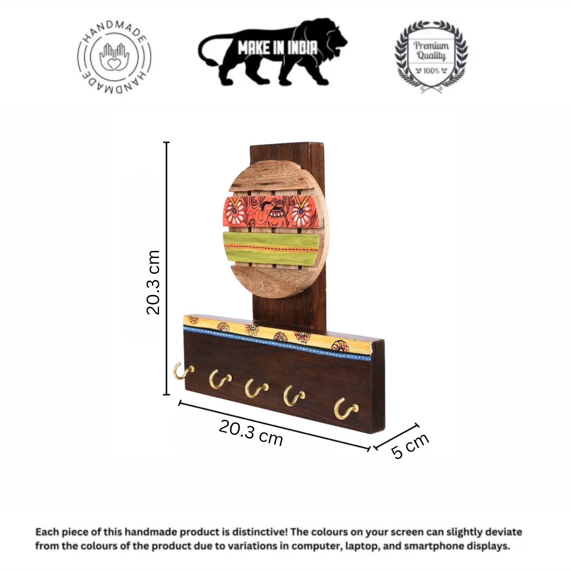 Key Holder Handcrafted Madhubani 5 keys (8x2x8)