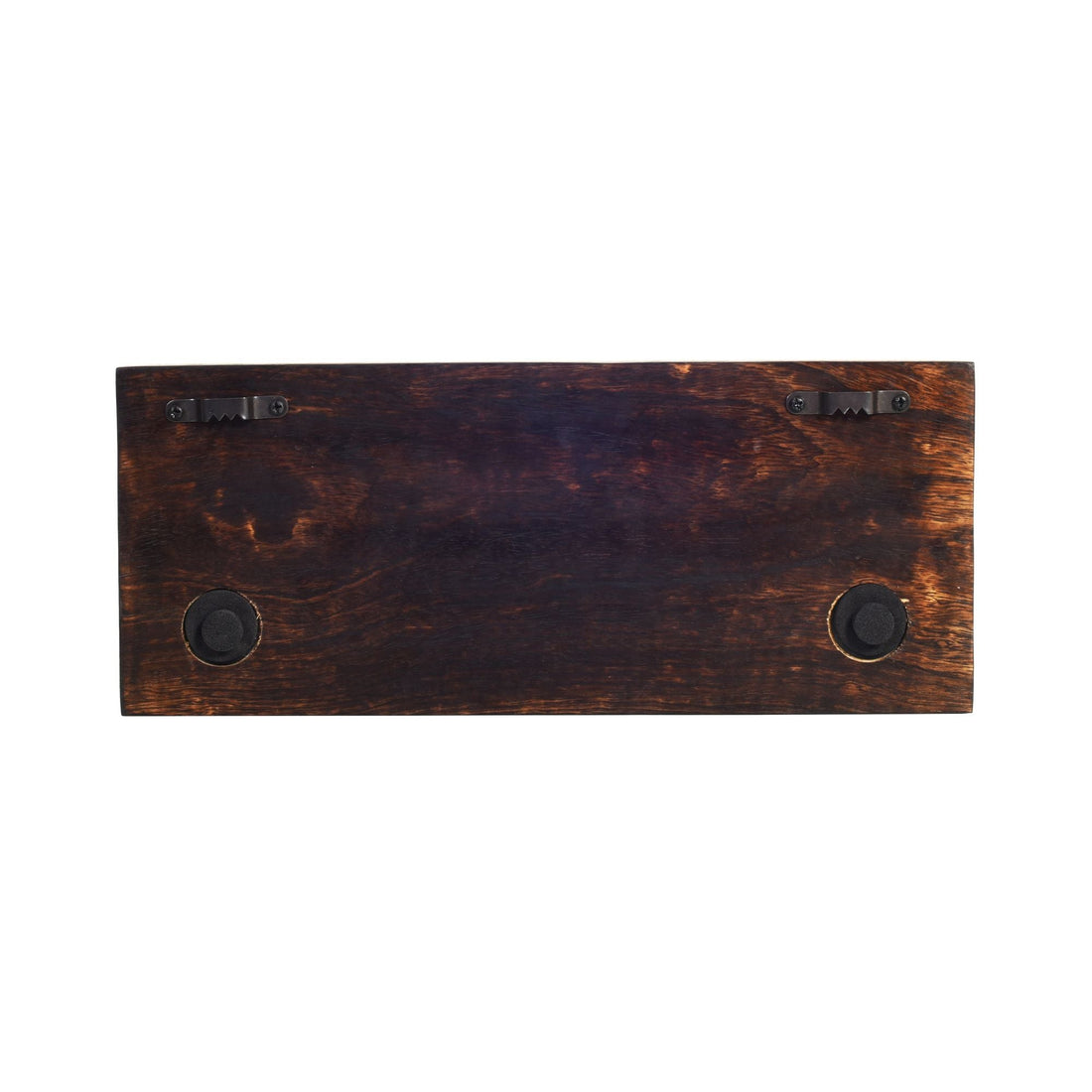 Rio Hand Painted Wooden Key Holder, Horizontal Wall Mounted Key Hanger with Bird and Floral Art for Entryway and Homedecor