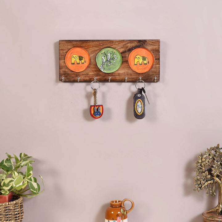 Gaja Elephant & Tree Key Holder