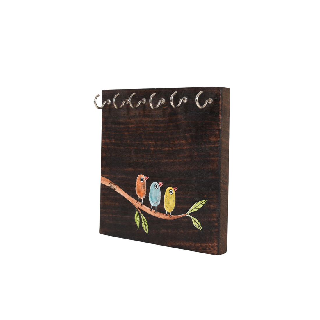 Teen Chidiya Birds-on-Branch Key Holder