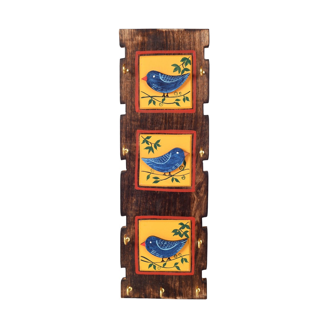 Love Birds Key Holder with 9 Key Hangers (5x.5x15)