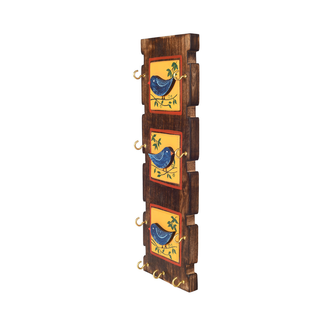 Love Birds Key Holder with 9 Key Hangers (5x.5x15)