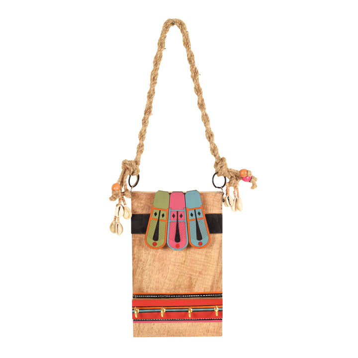 Handrcafted TIKI Face Key Hanger (5x1x17)