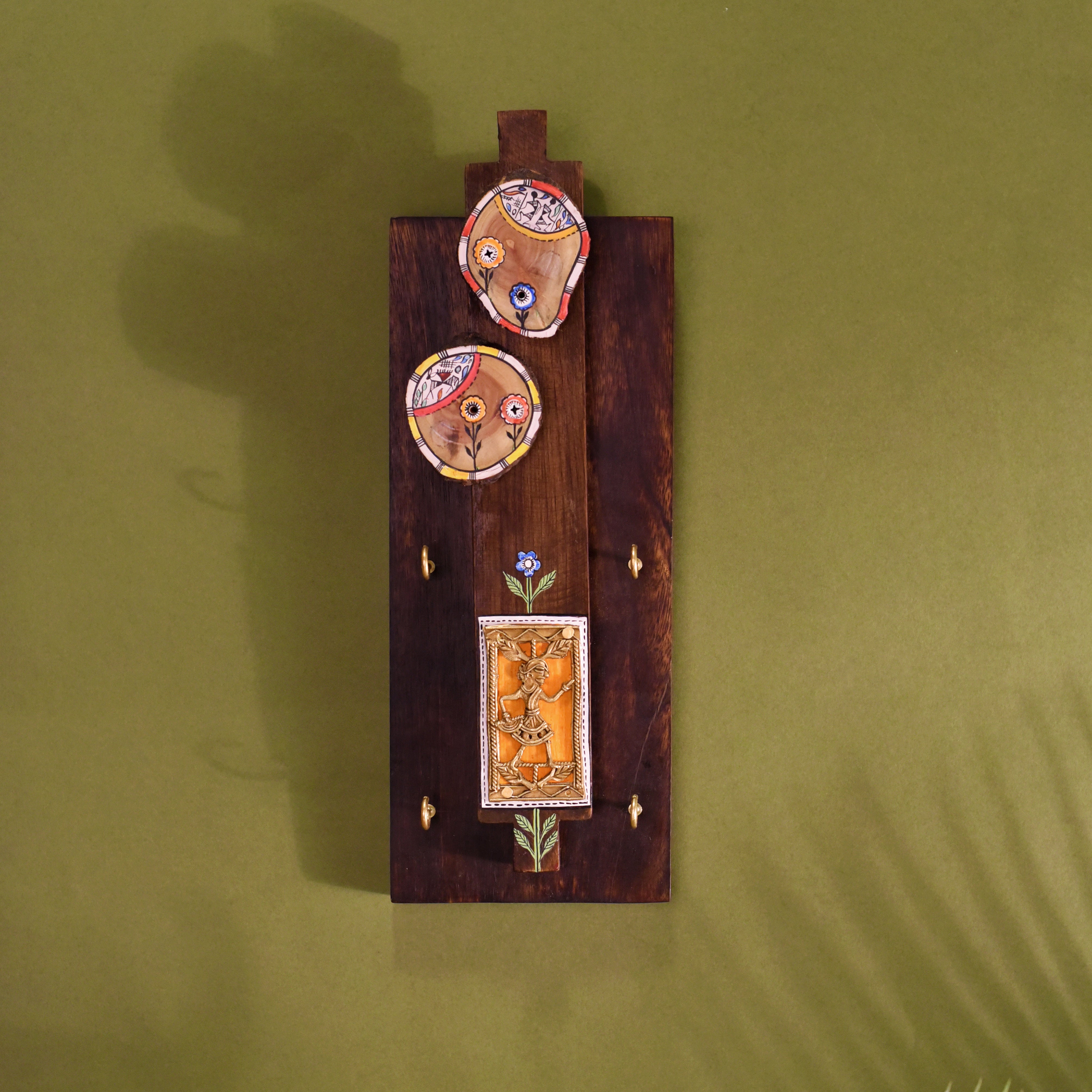 Prabha Key hanger with brass motifs and beautiful art work