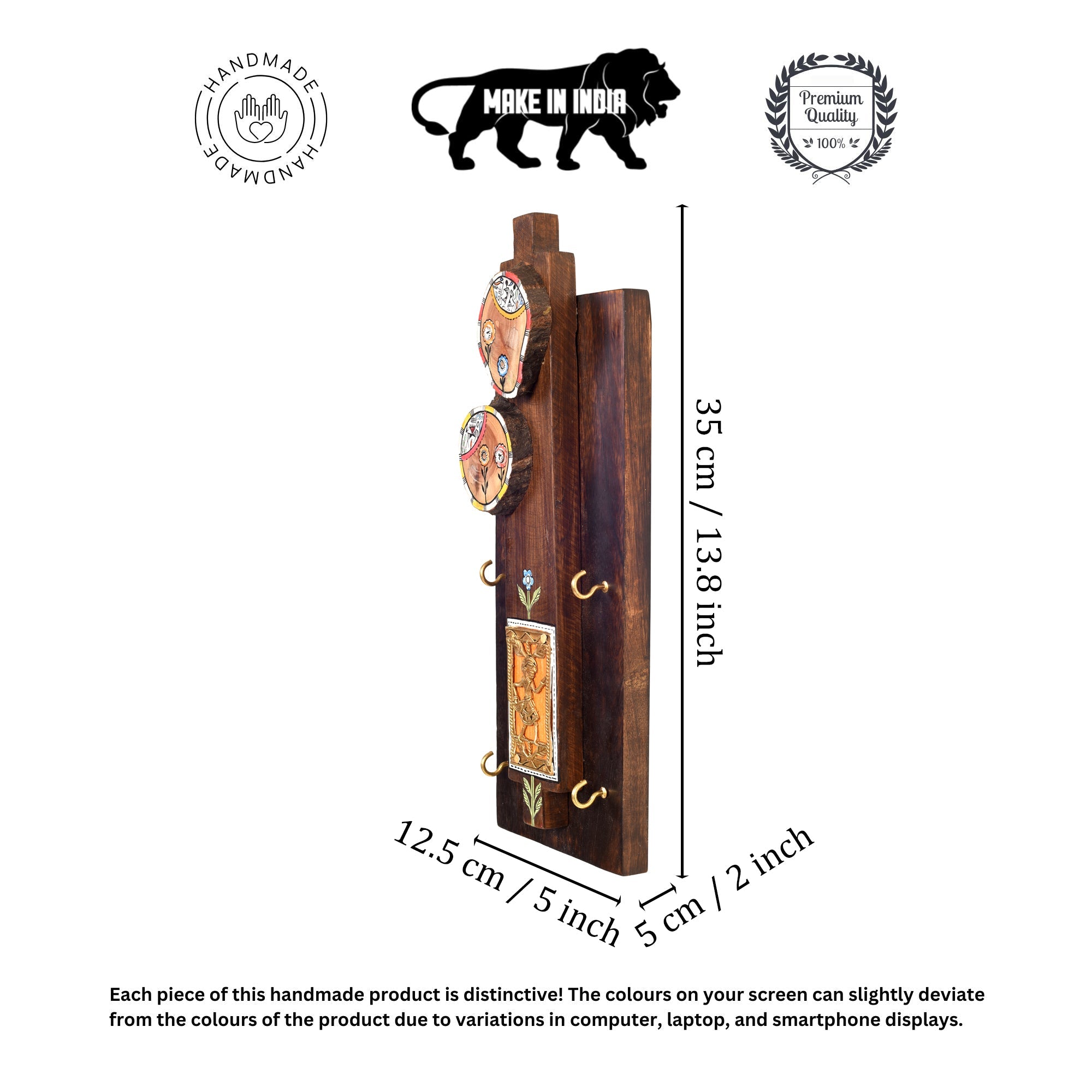 Prabha Key hanger with brass motifs and beautiful art work