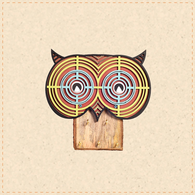 O-La-La Key hanger with owl mask and beautiful art work