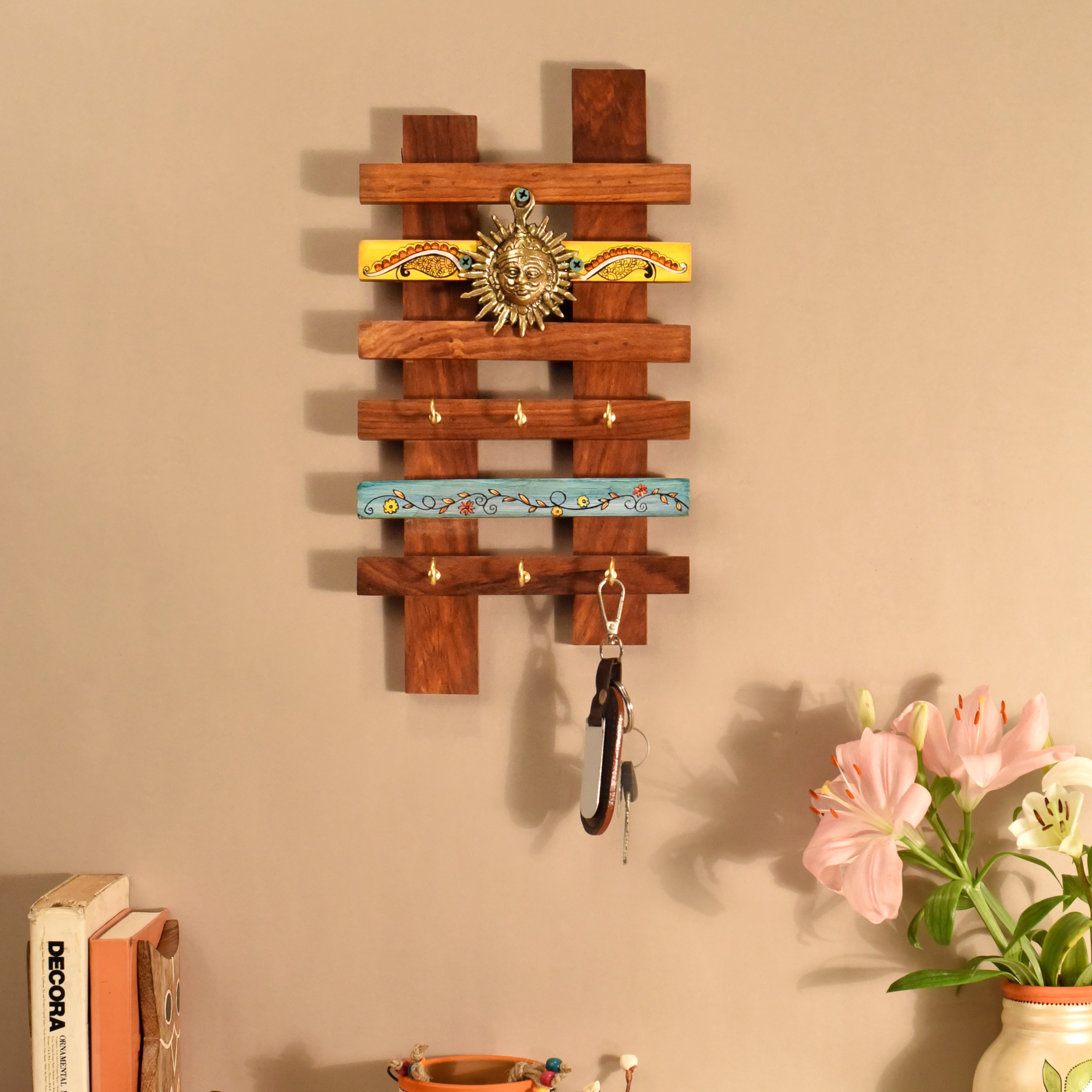 Taksha Key hanger with Mask motifs and beautiful art work