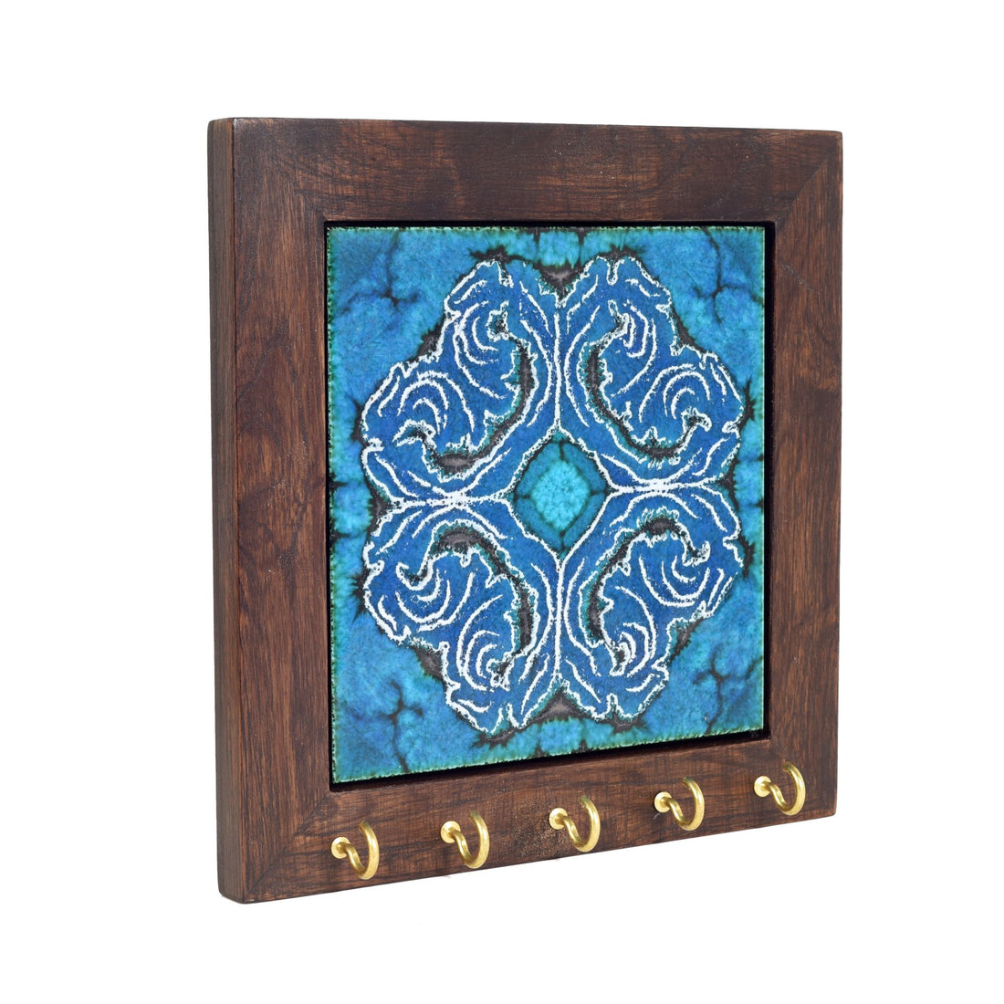 Blue Daisy Handcrafted Key Holder Panel