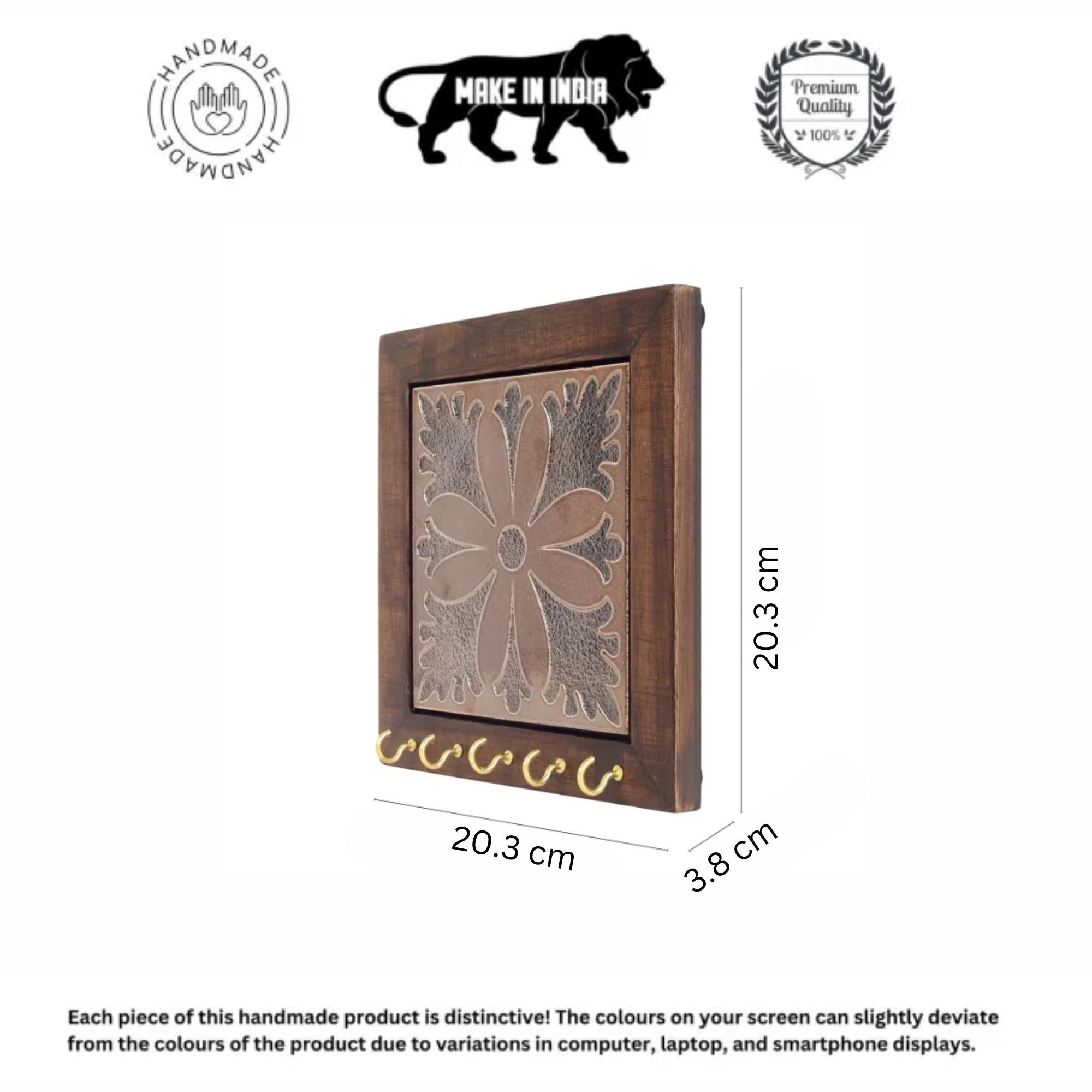 Brown Orchid Handcrafted Key Holder Panel