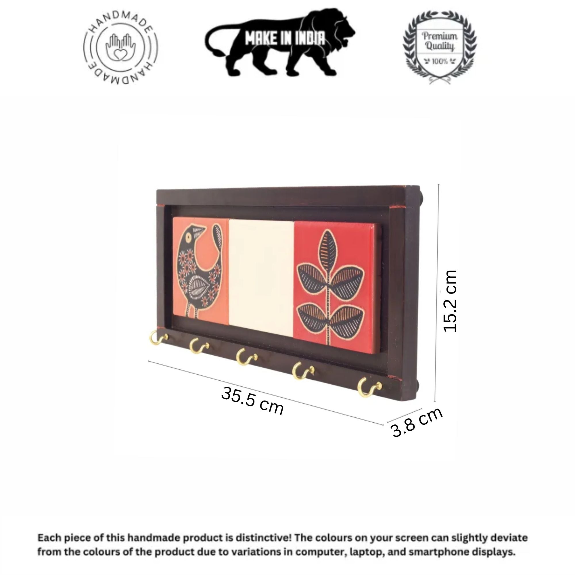 Pichhwai Handcrafted Tiles Key Holder Panel