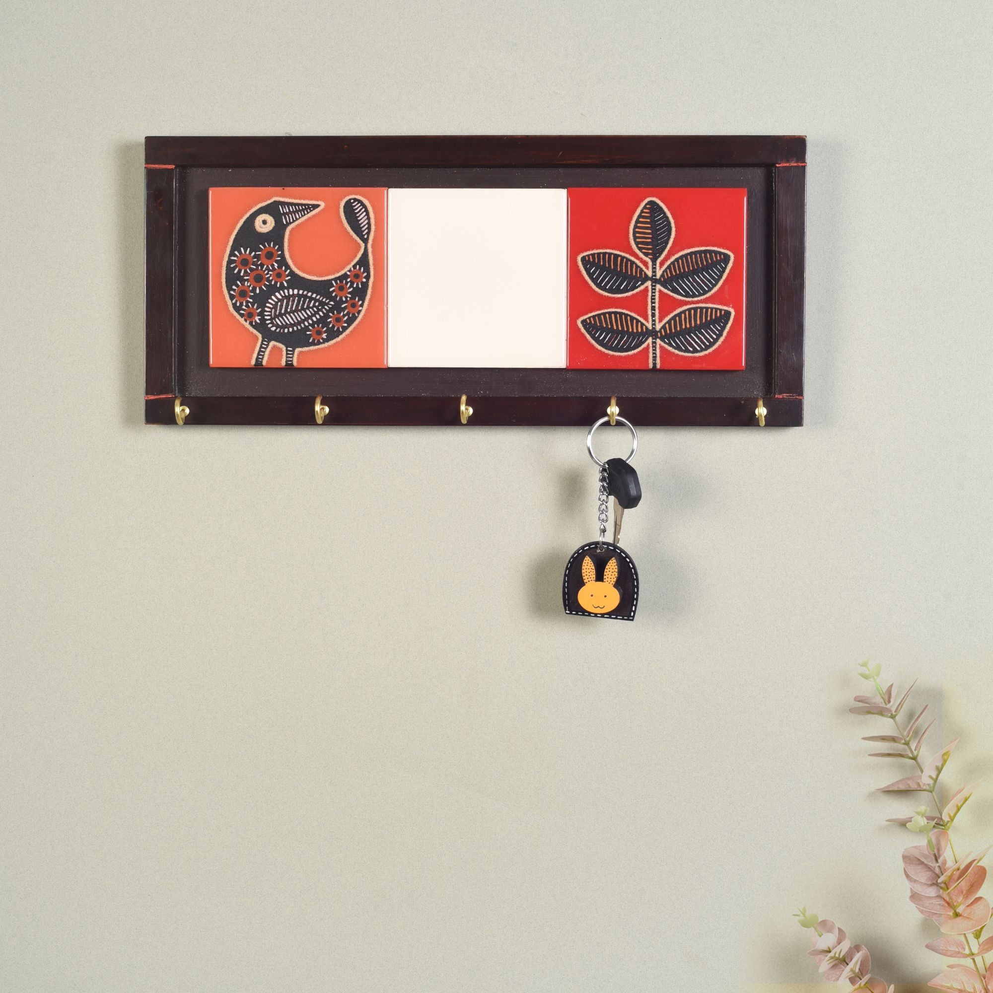 Pichhwai Handcrafted Tiles Key Holder Panel