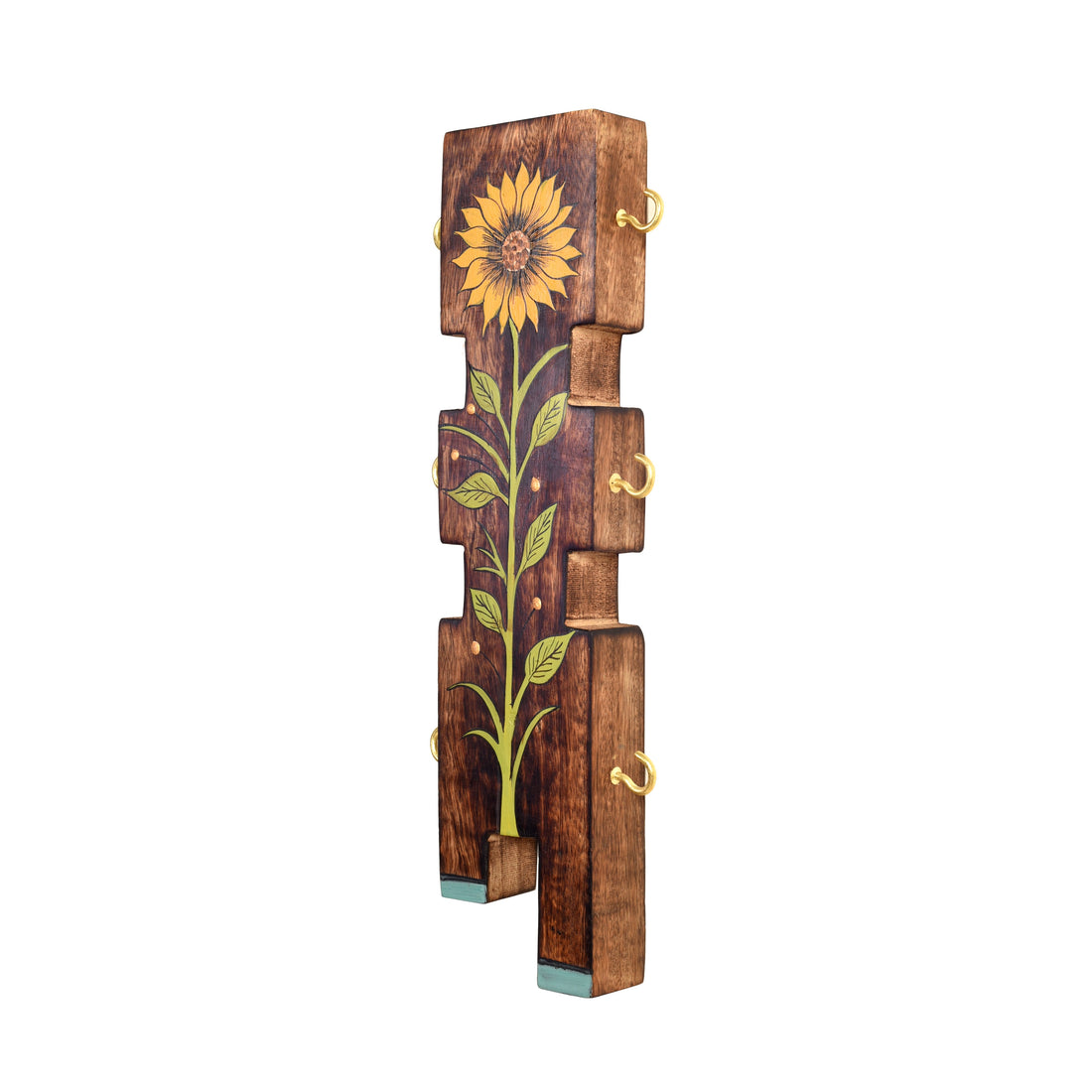 Sunflower wooden key hanger