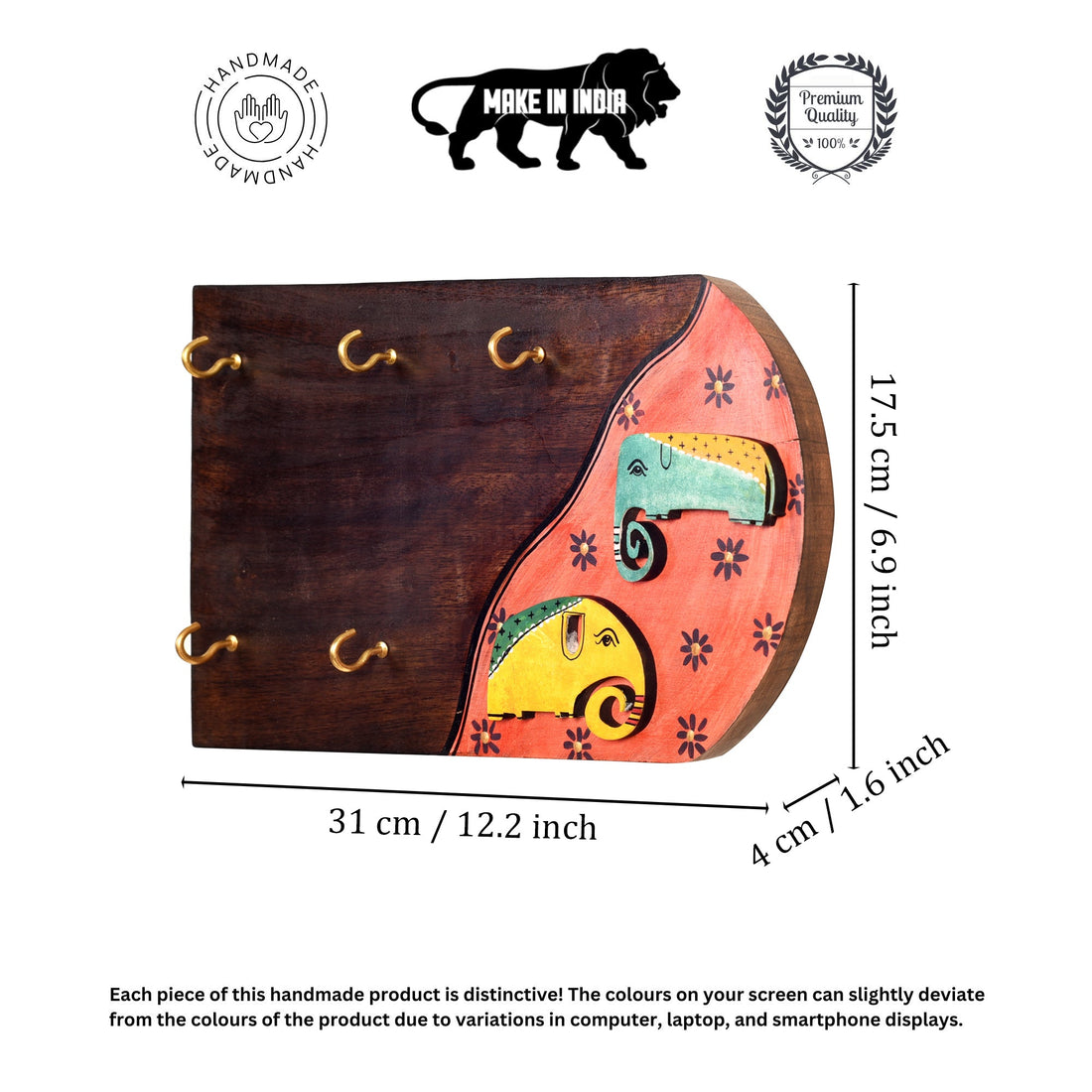 Hoka-Poka Key hanger with elephant motifs and beautiful art work
