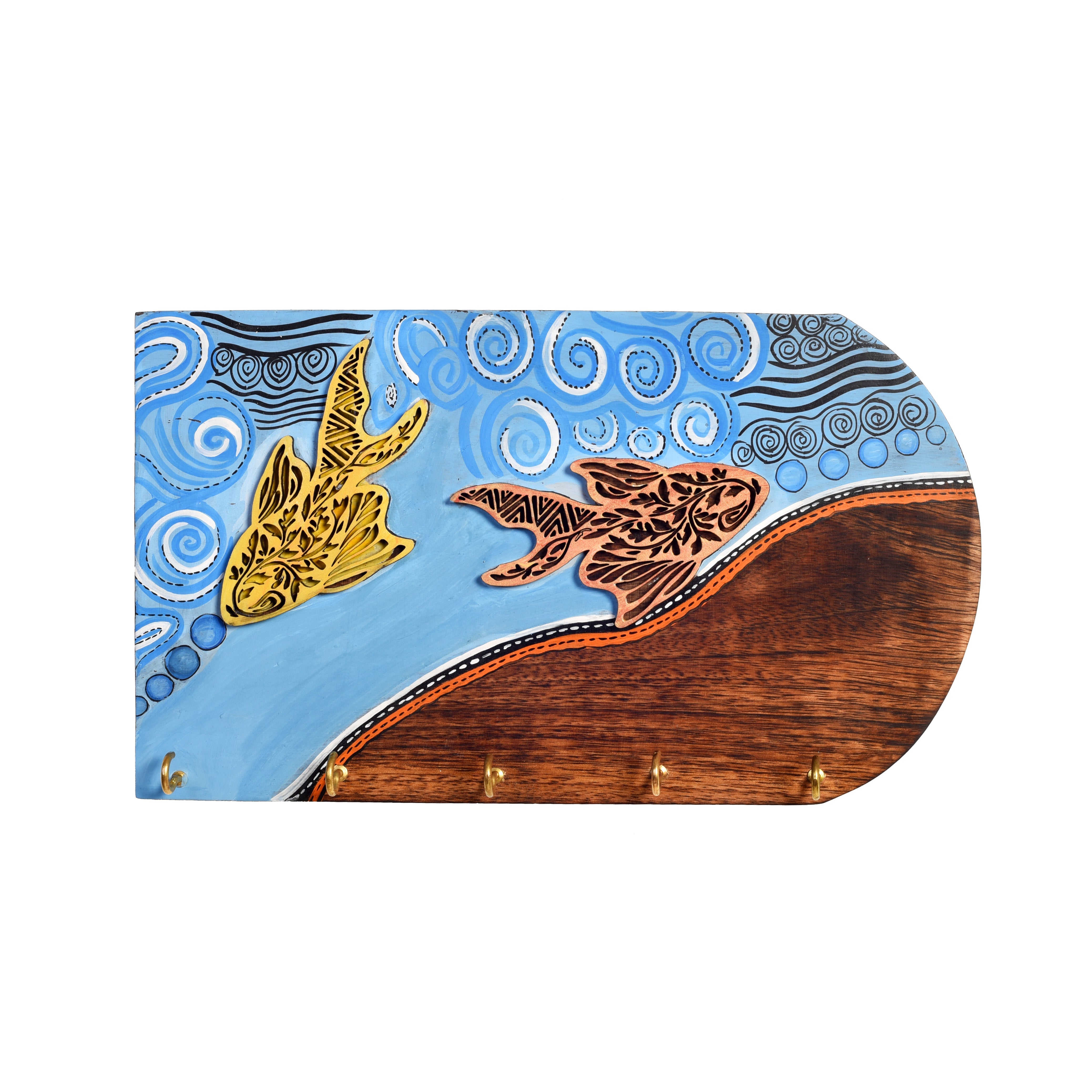 Delphy Key hanger with fish mottif and beautiful art work