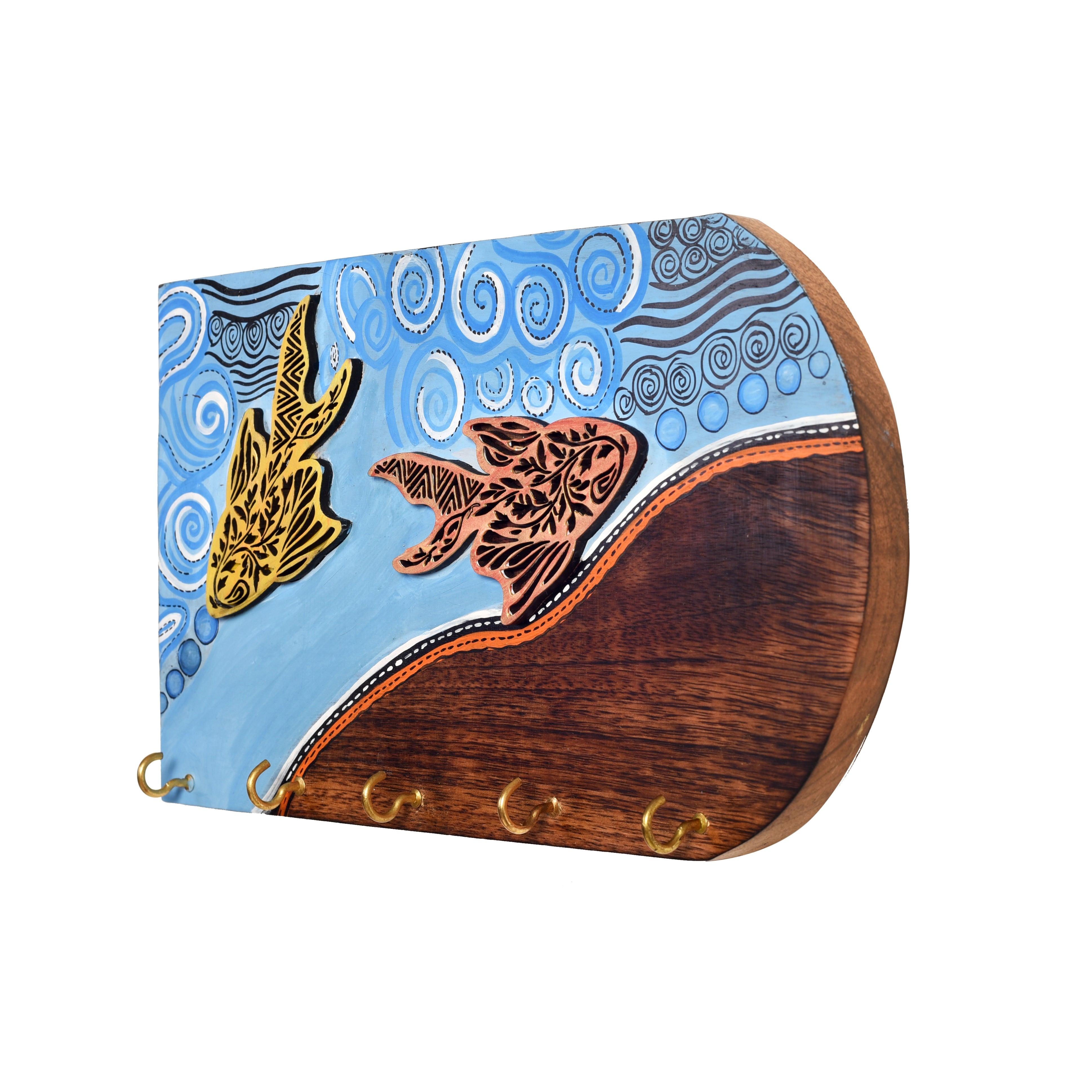 Delphy Key hanger with fish mottif and beautiful art work