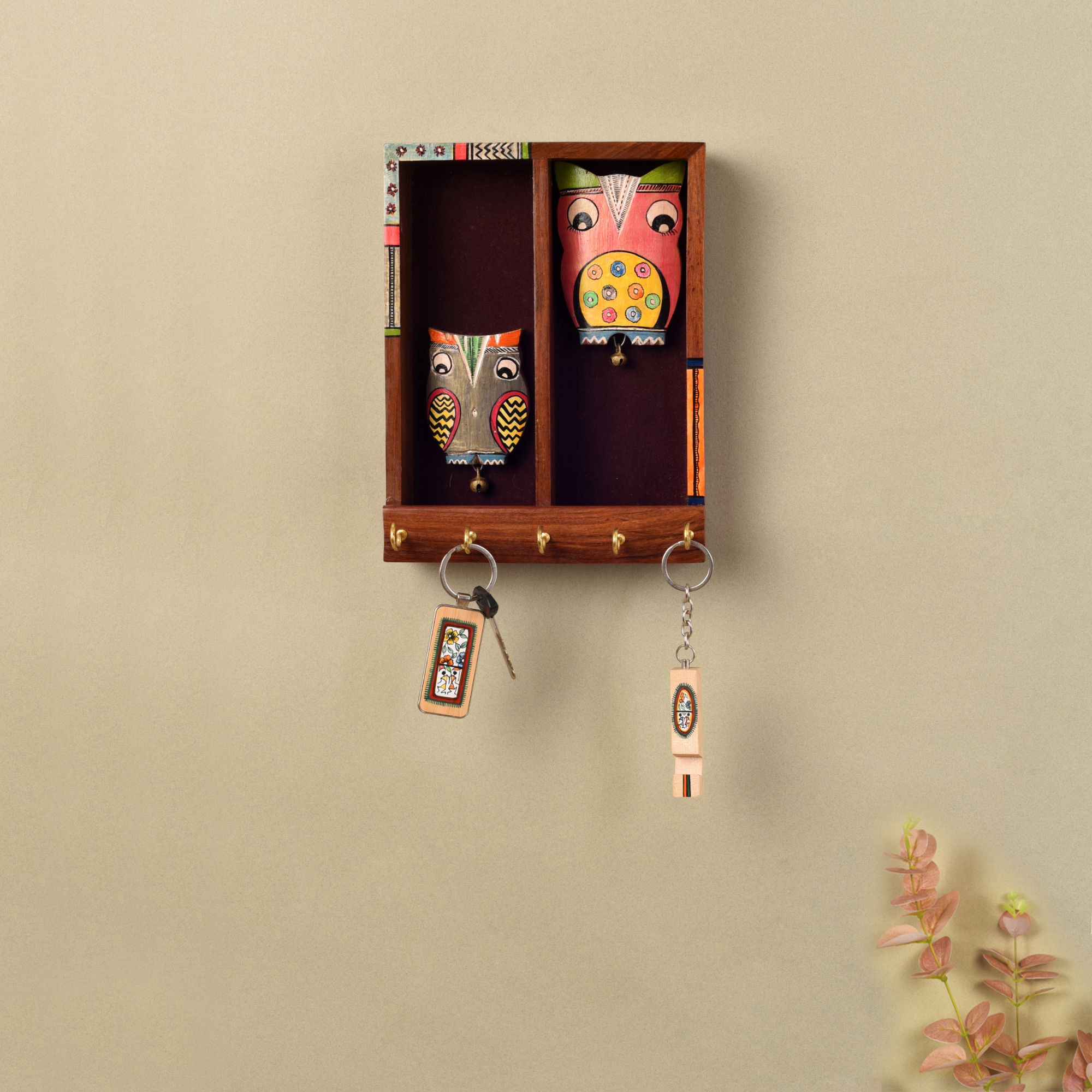 Wise Owl Brass Key Hook