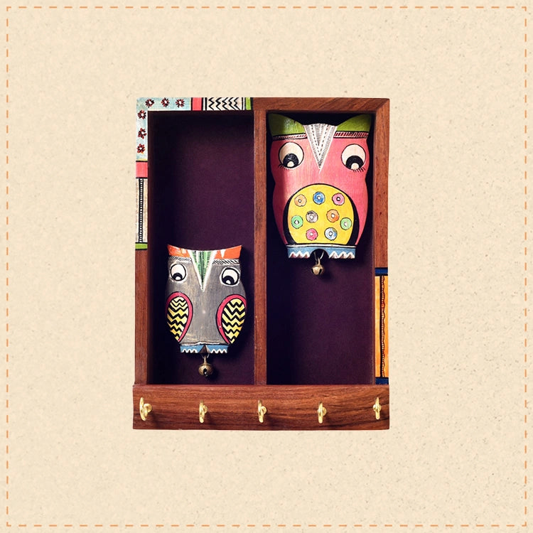 Wise Owl Brass Key Hook