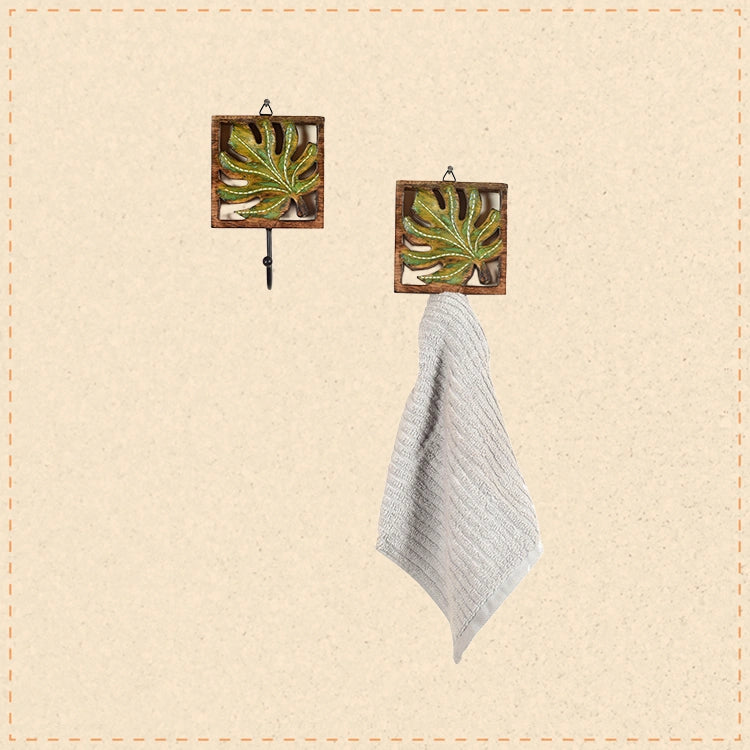Autumn Leaf Towel Hanger with Single Hook-SO2 (4x2x6)