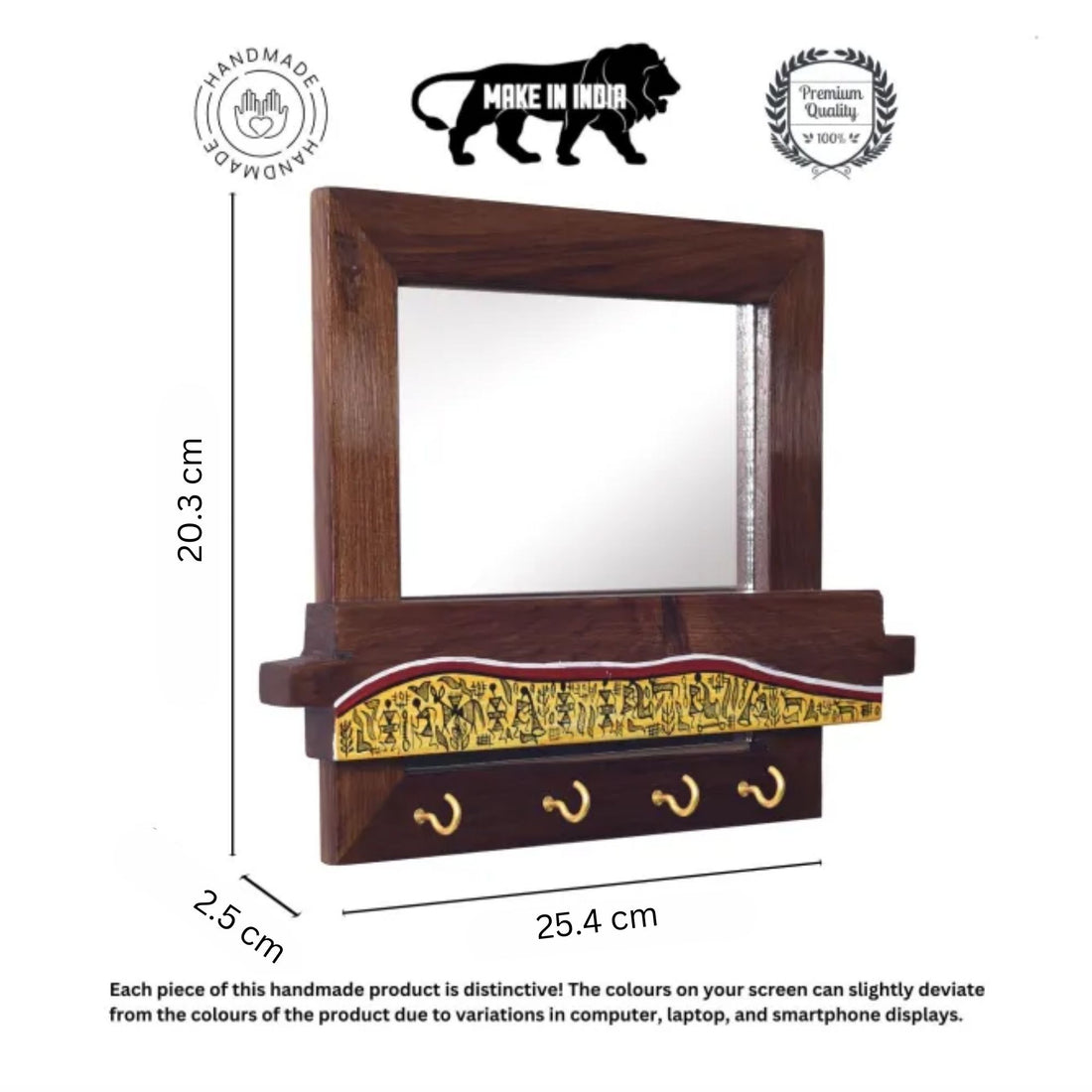 Life Of Warli Hand Painted  Key Holder (10x1x8)