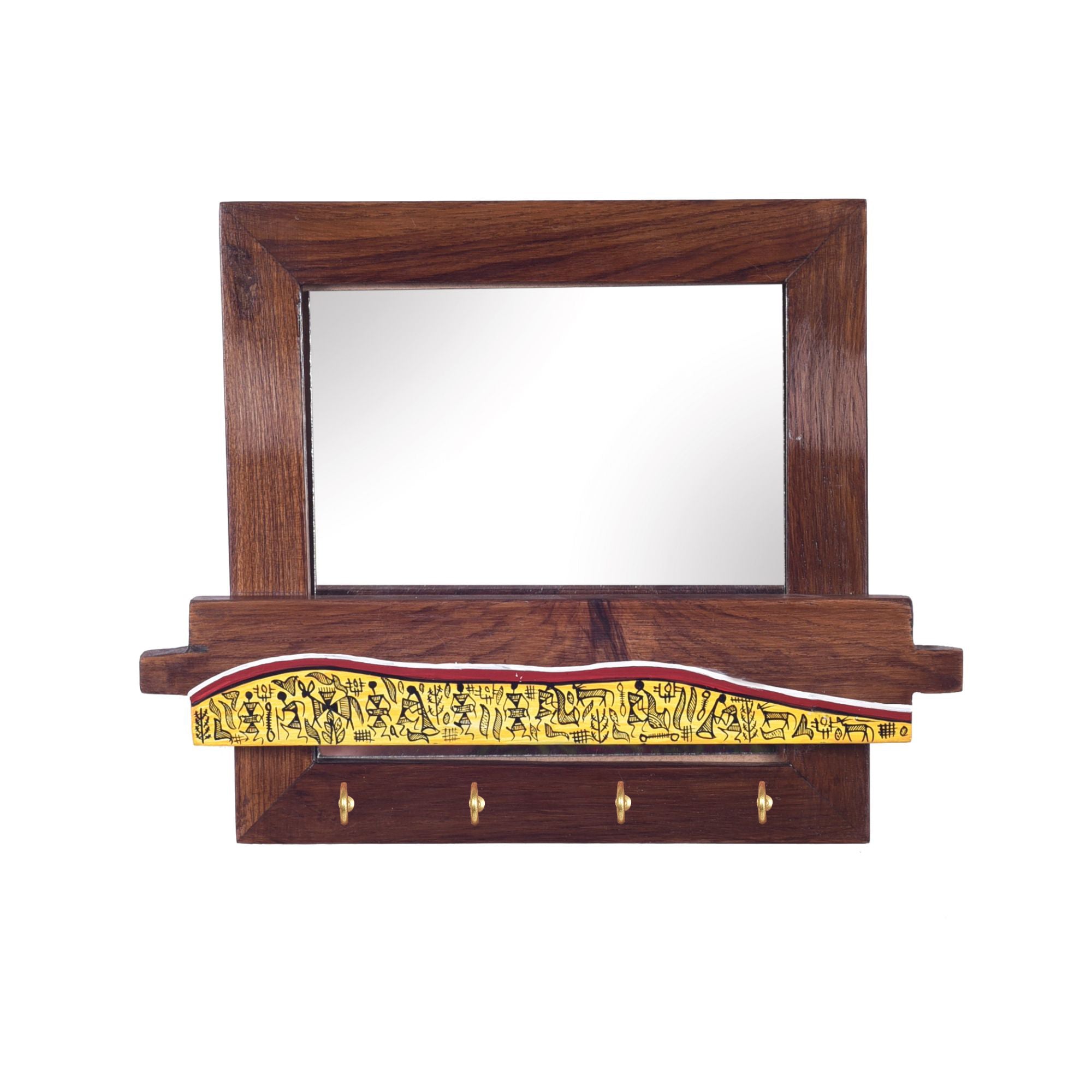 Life Of Warli Hand Painted  Key Holder (10x1x8)